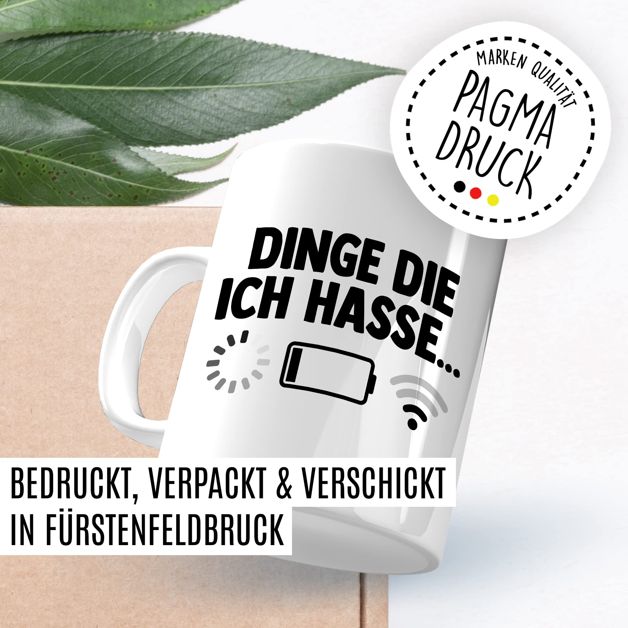 Dinge die ich hasse Tasse Schlechter Empfang Geschenkidee Kaffeetasse Wlan Akku Geschenk für Teenager Kaffeebecher Teen Becher