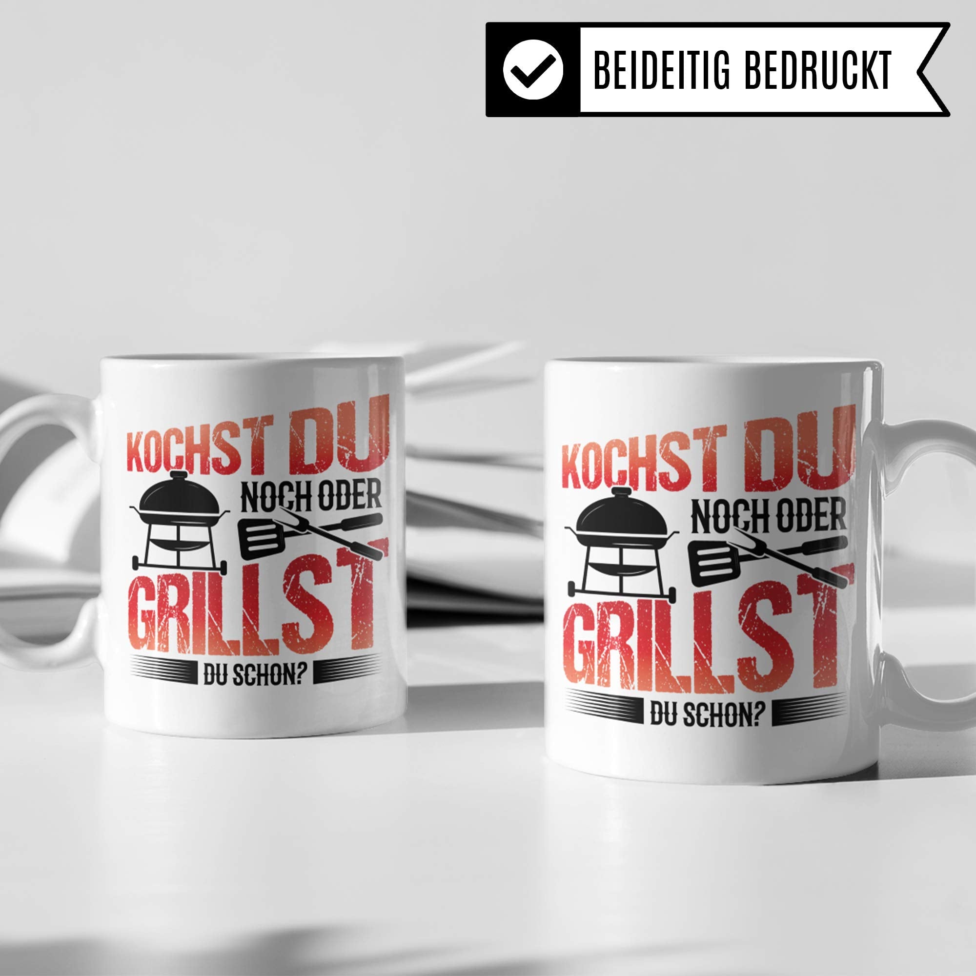 Pagma Druck Grillen Tasse - Grill Geschenk für Männer - BBQ Grillmeister Spruch Becher Geschenkidee für Grill Fans