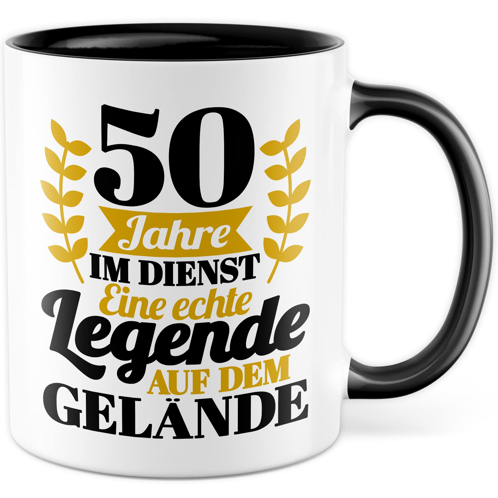 Tasse Dienstjubiläum Geschenk, 25 Jahre im Dienst - Eine echte Legende Geschenkidee Kollegen Kaffee-Becher Kaffeetasse Tasse mit Spruch Firmenjubiläum Arbeitsjubiläum Büro-Geschenk