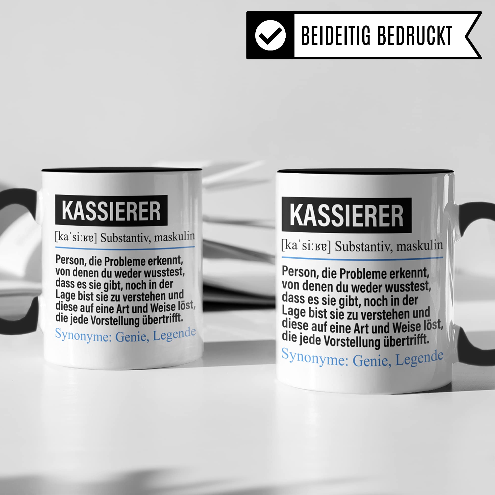 Kassierer Tasse lustig, Kassierer Geschenk Beruf, Spruch Kassenwart Geschenkidee, Kaffeetasse Beruf Kaffeebecher Teetasse Becher