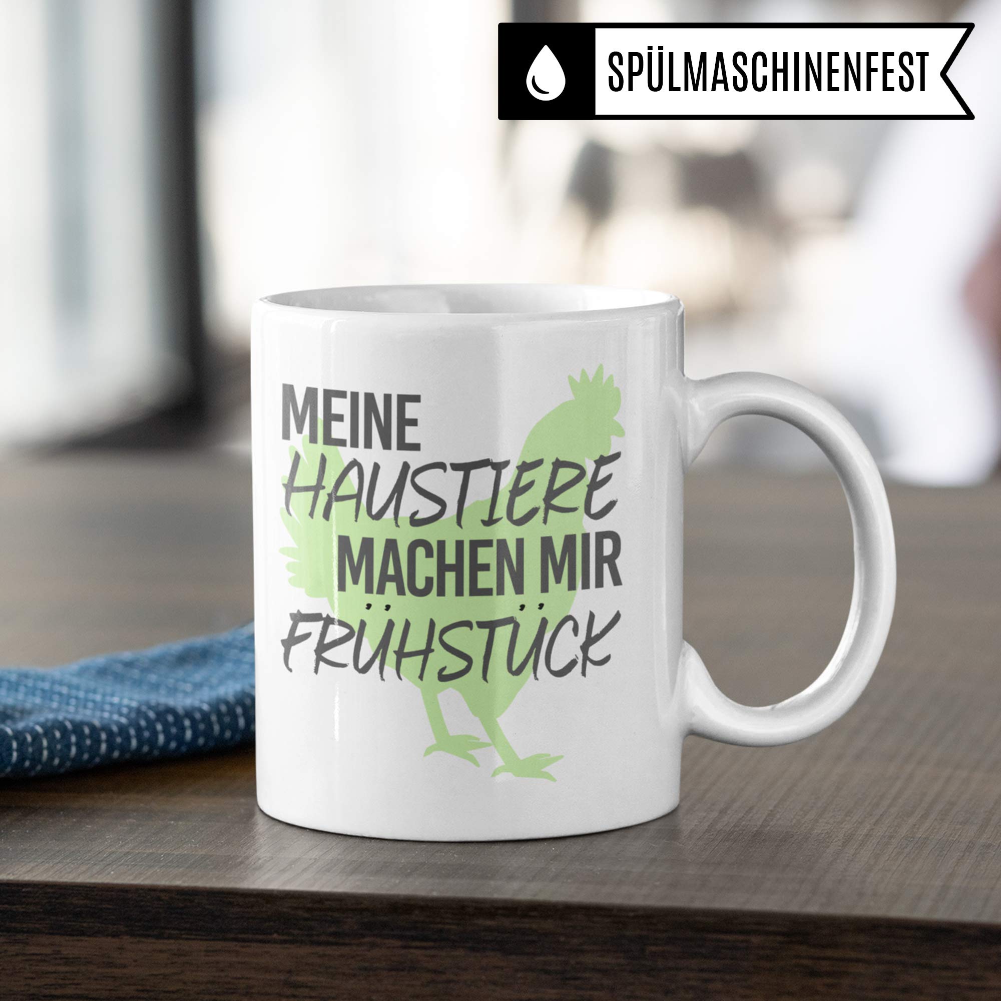 Pagma Druck Hühner Tasse lustig, Huhn Becher Geschenkidee, Hühner Geschenk Kaffeetasse für Hühnerhalter, Hühnerstall Spruch Bauernhof Haushuhn Hühnerhaltung Motiv Kaffeebecher