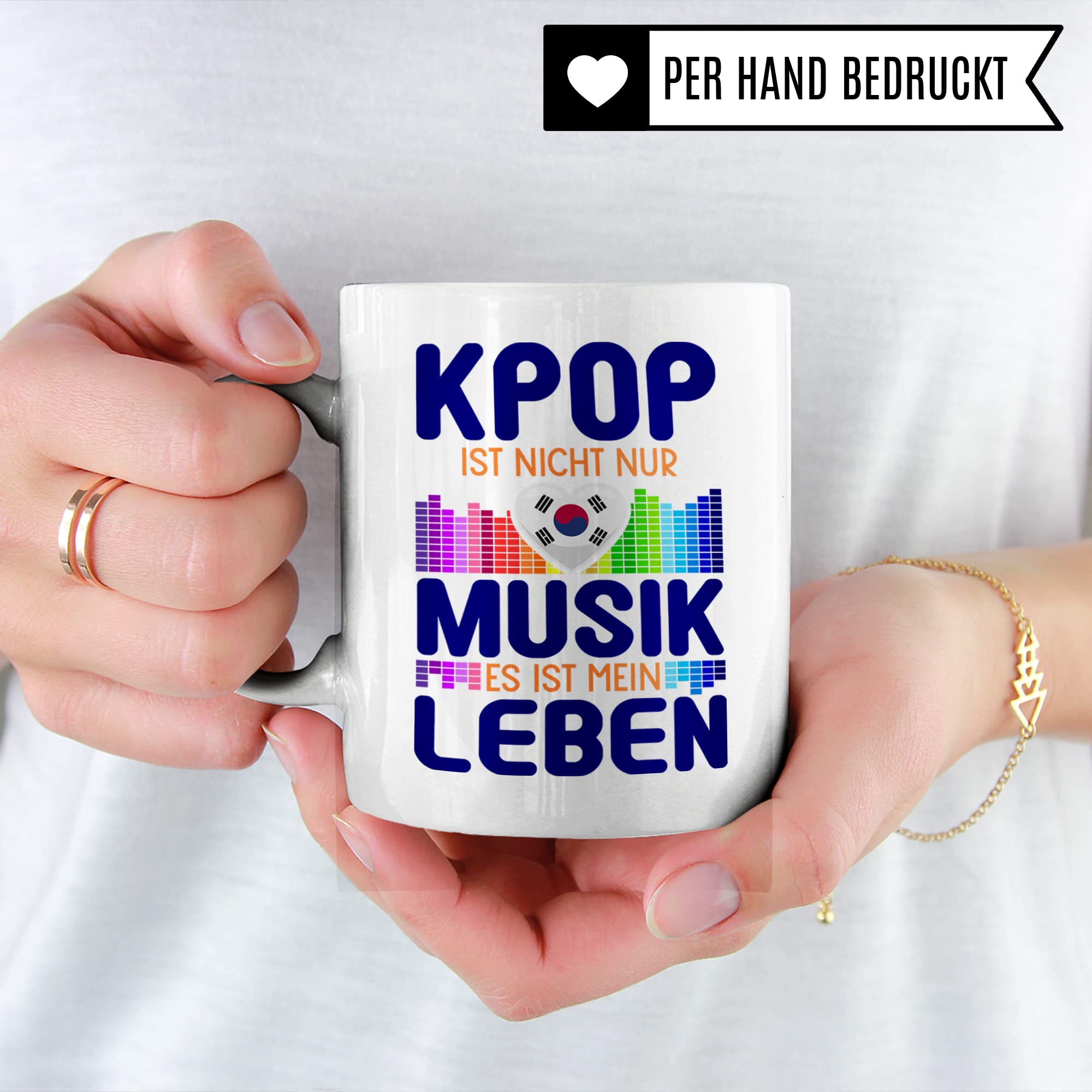 Kpop Tasse - K-Pop Geschenk Becher - Kaffeetasse mit K Pop Aufdruck Südkorea Korean Pop Kakao-Becher Musik Geschenkidee