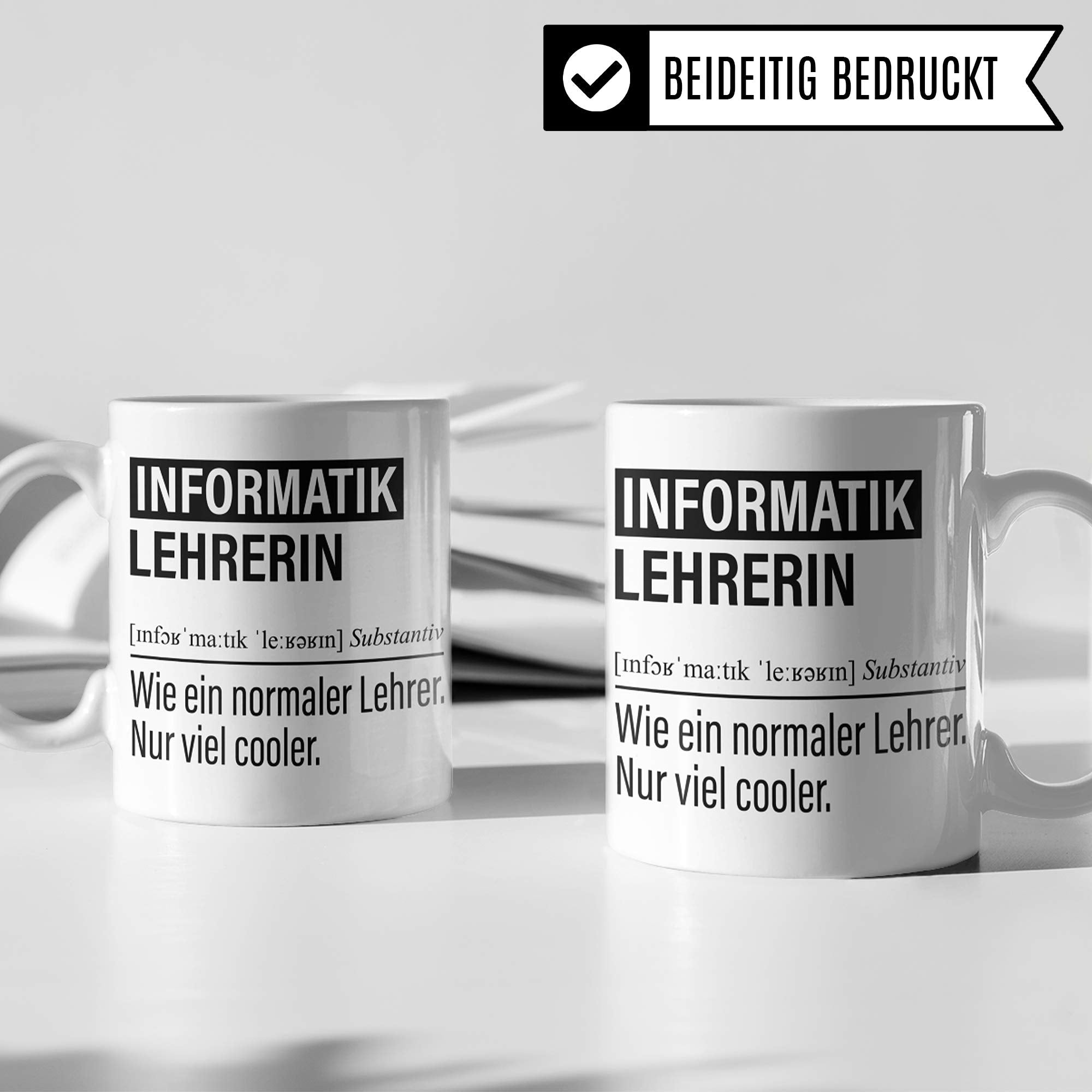 Informatiklehrerin Tasse, Geschenk für Informatik Lehrerin, Kaffeetasse Geschenkidee Lehrerin, Kaffeebecher Lehramt Schule Informatik Unterricht Witz