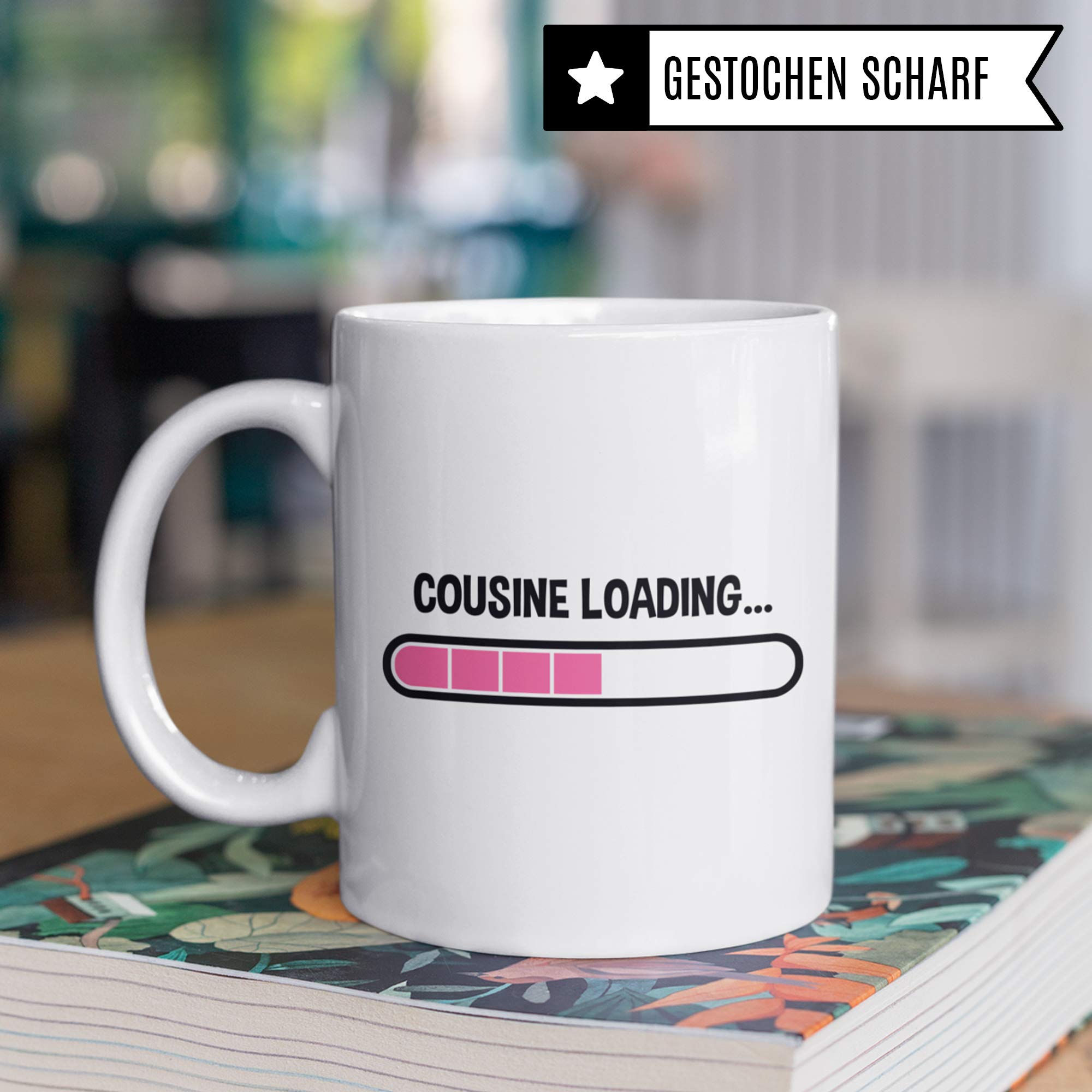 Pagma Druck Cousine Tasse, Cousine Geschenkideen, Nichte Kaffeetasse Geschenk Cousine Becher lustig, Kaffeebecher Familie Kusine Spruch