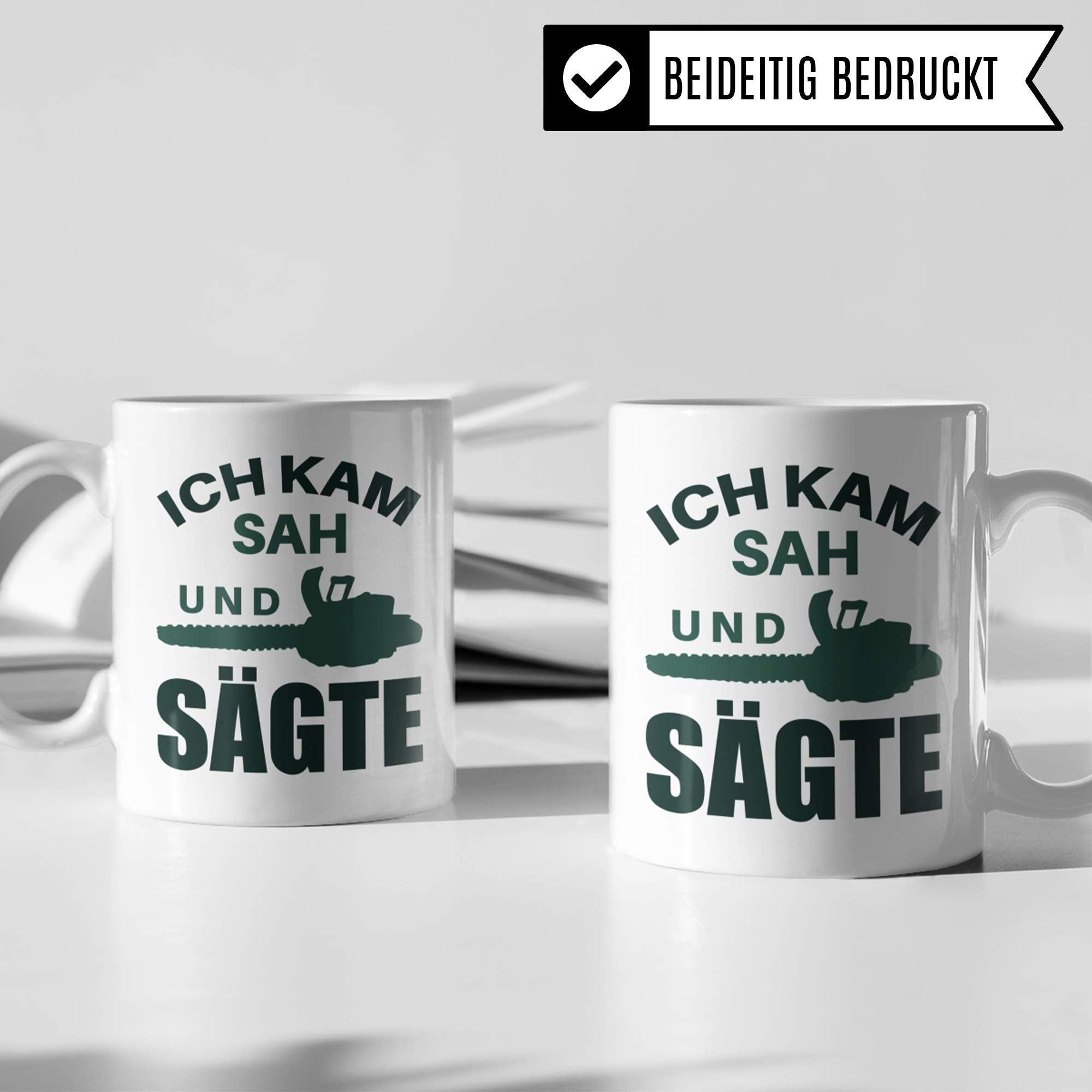 Pagma Druck Holzfäller Tasse, Kettensäge Becher Waldarbeiter Förster Geschenk, Spruch Forstwirt Wald Holz Sägen Geschenkidee, Holzarbeiten Kaffeetasse lustig