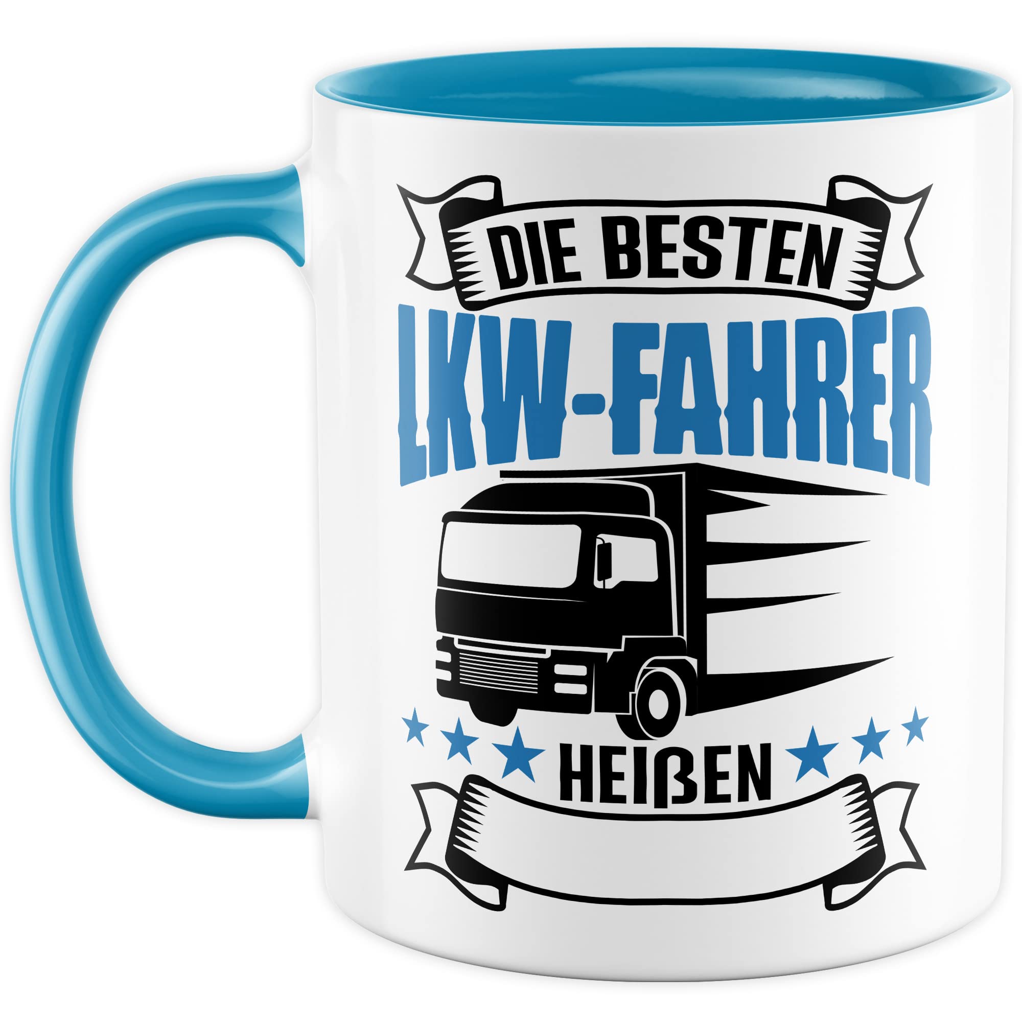 LKW Tasse personalisierbar Lkw Fahrer Kaffeetasse anpassbar Kaffee-Becher mit Wunsch Name lustig Geschenkidee persönlich Fernfahrer Geschenk Lastwagen Spediteur Custom Tasse mit Spruch