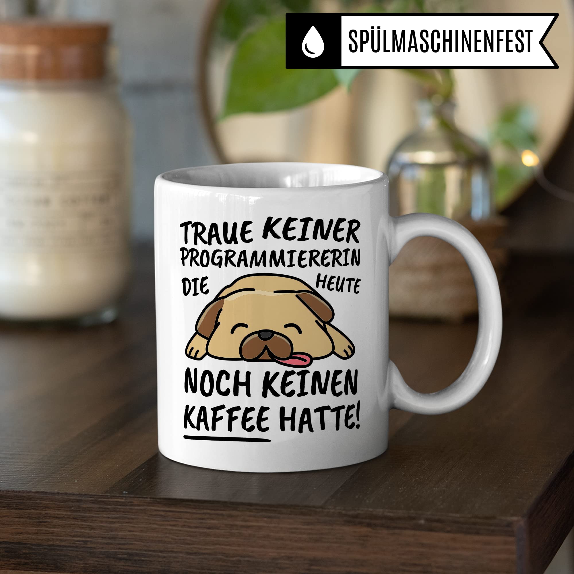 Tasse Programmiererin lustig Programmiererin Geschenk Beruf Spruch Kaffeebecher Programmiererinnen Geschenkidee Coder Coderin Softwareentwicklerin Kaffee-Tasse Teetasse Becher