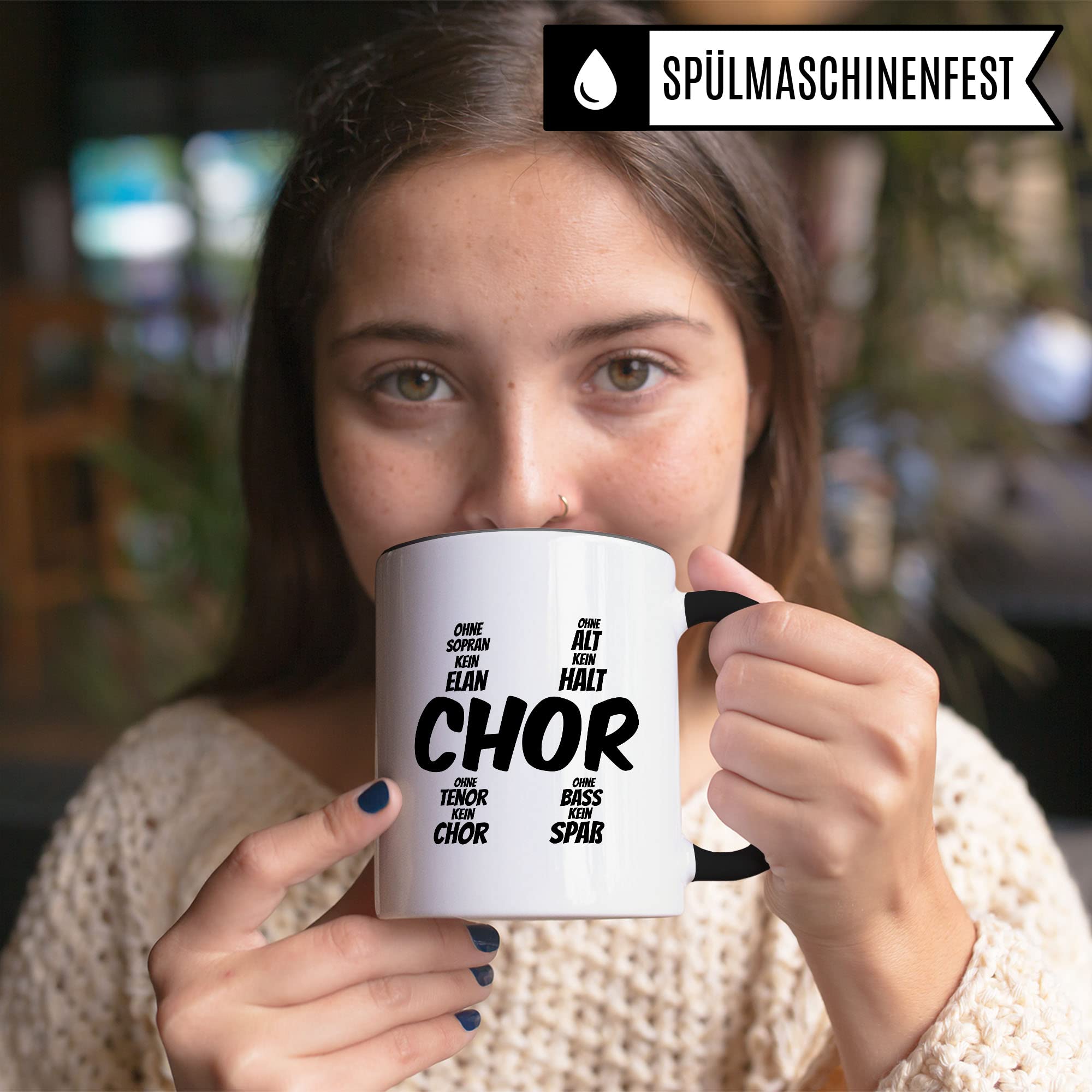 Chor Tasse Geschenkidee Sopran Alt Tenor Bass Kaffeetasse Geschenk für Sänger Sängerin Kaffeebecher Chorprobe Becher