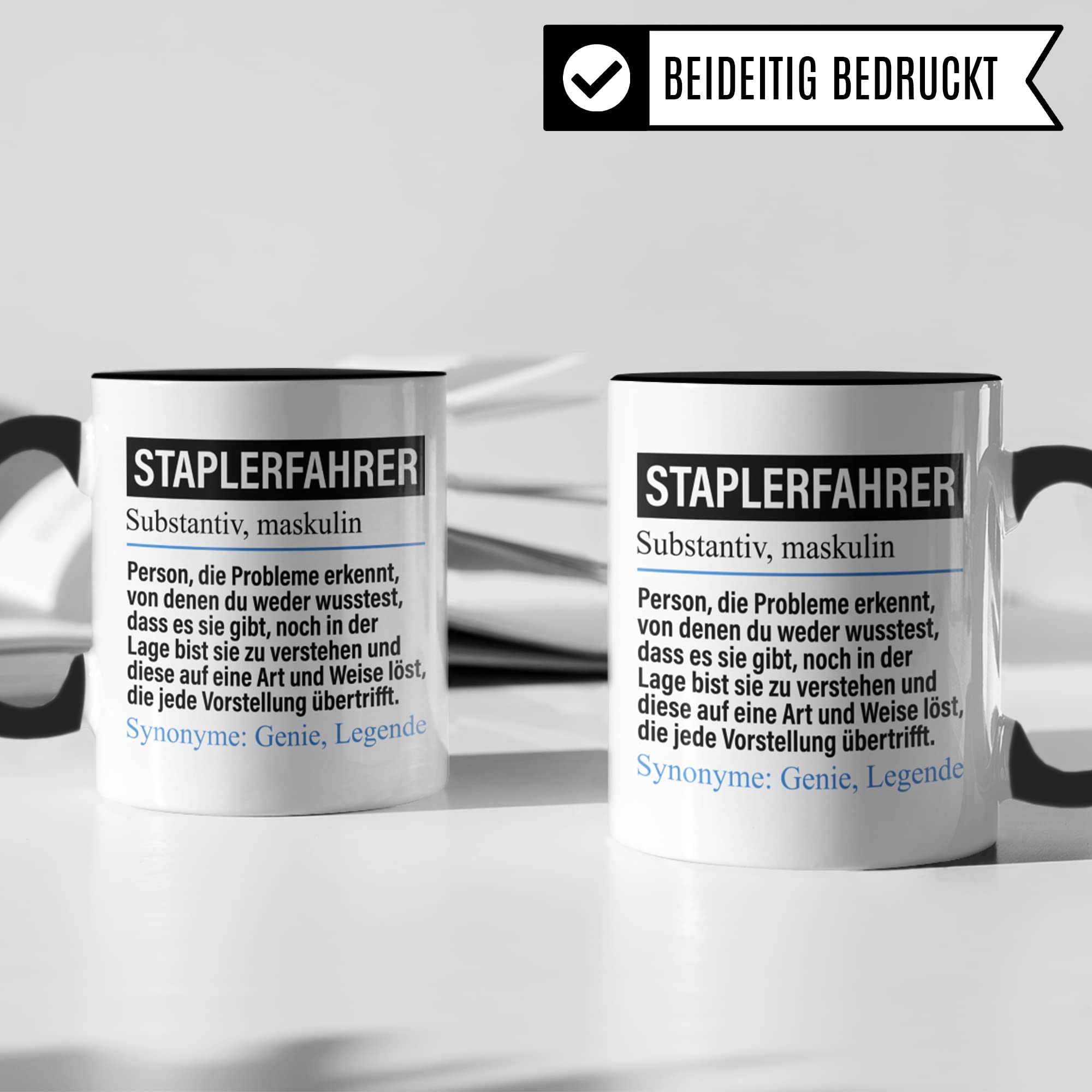 Tasse Staplerfahrer lustig, Staplerfahrer Geschenk Beruf, Spruch Kaffeebecher Stapler Fahrer Geschenkidee, Beruf Staplerfahren Kaffee-Tasse Teetasse Becher