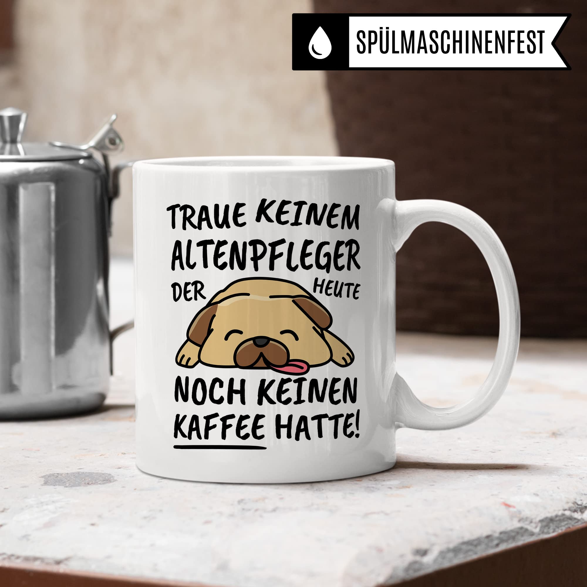 Tasse Altenpfleger lustig, Altenpfleger Geschenk Beruf, Spruch Kaffeebecher Altenpfleger Geschenkidee, Altenpflege Seniorenpfleger Altenheim Kaffee-Tasse Teetasse Becher