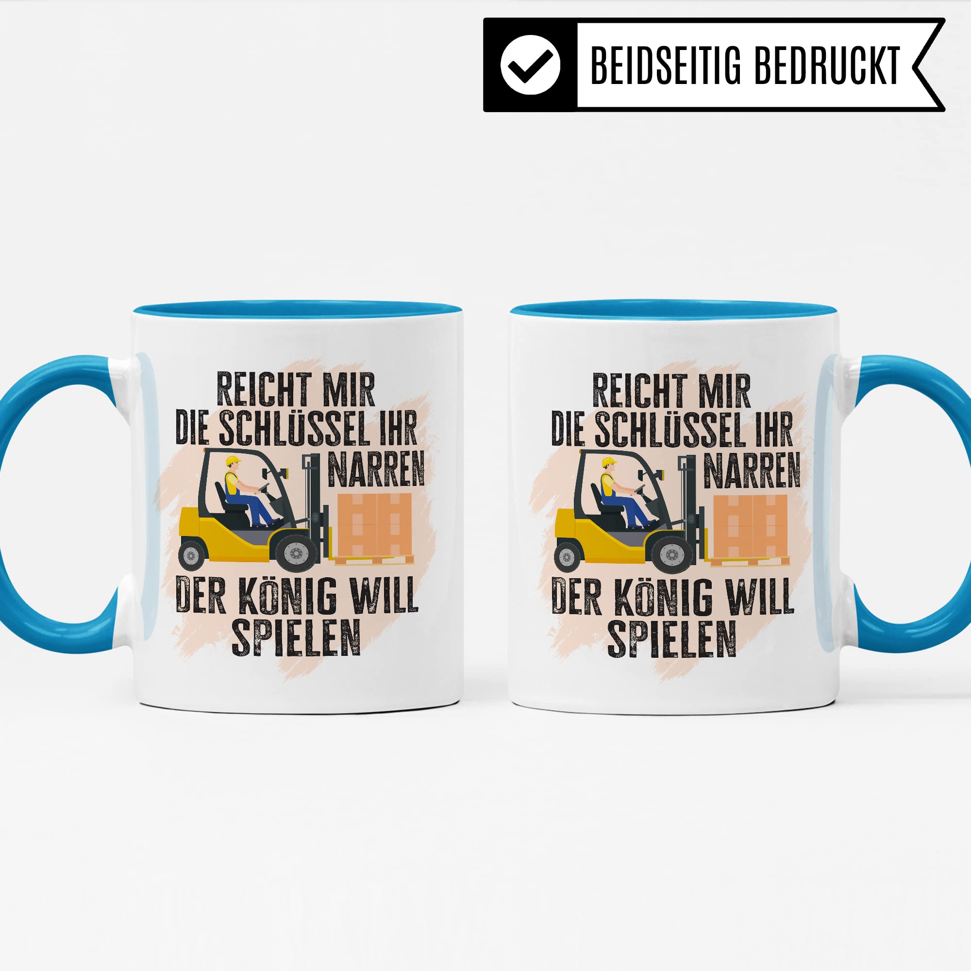 Tasse Staplerfahrer mit Spruch lustig Lagerist Geschenk Gabelstaplerfahrer Kaffee-Tasse böser Humor Kaffeebecher Lagerarbeiter Lagerlogistiker Geschenkidee