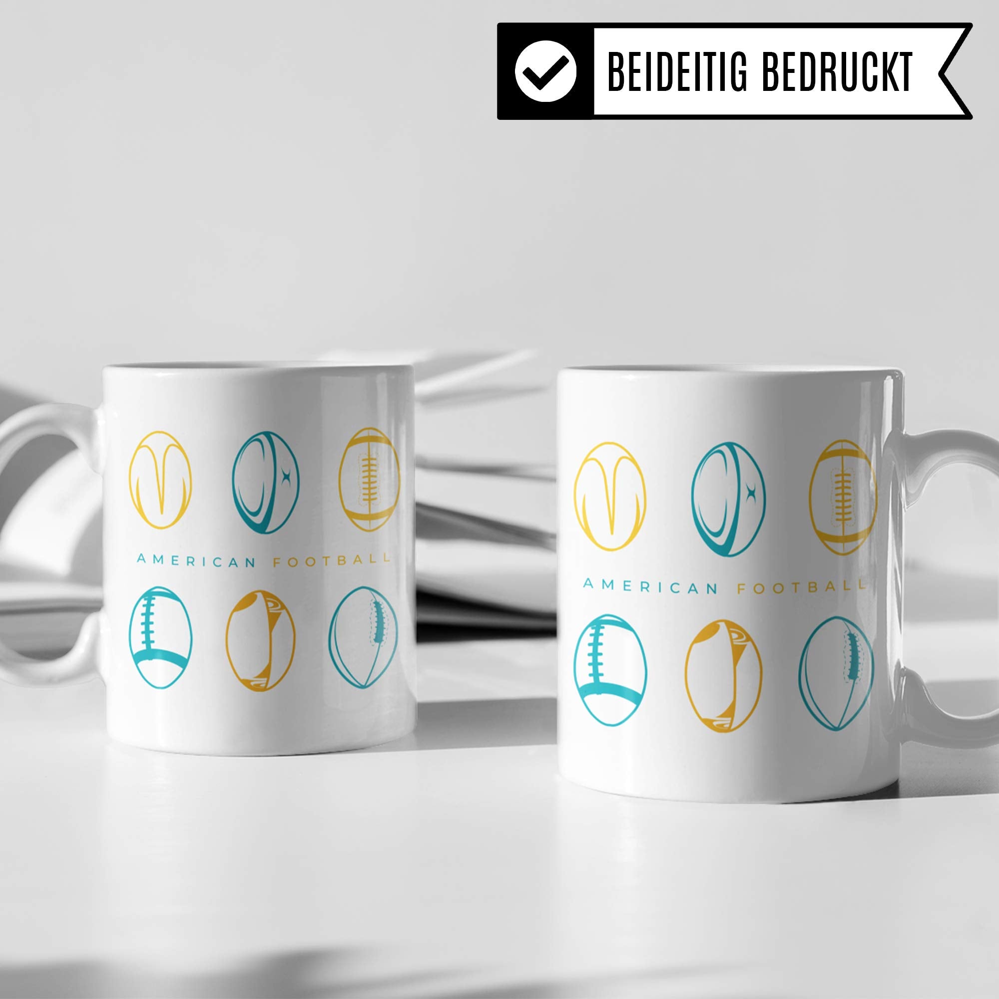 Pagma Druck American Football Tasse Geschenk, Football Spruch Becher Footballspieler Geschenkidee, Kaffeetasse für Footballer