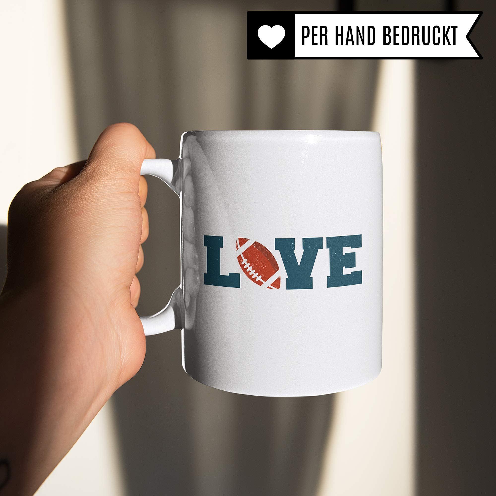 Pagma Druck American Football Geschenk, Football Tasse Geschenkidee für Footballer, Footballspieler Spruch Becher Geschenkidee, Kaffeetasse Footballverein Footballteam Kaffeebecher