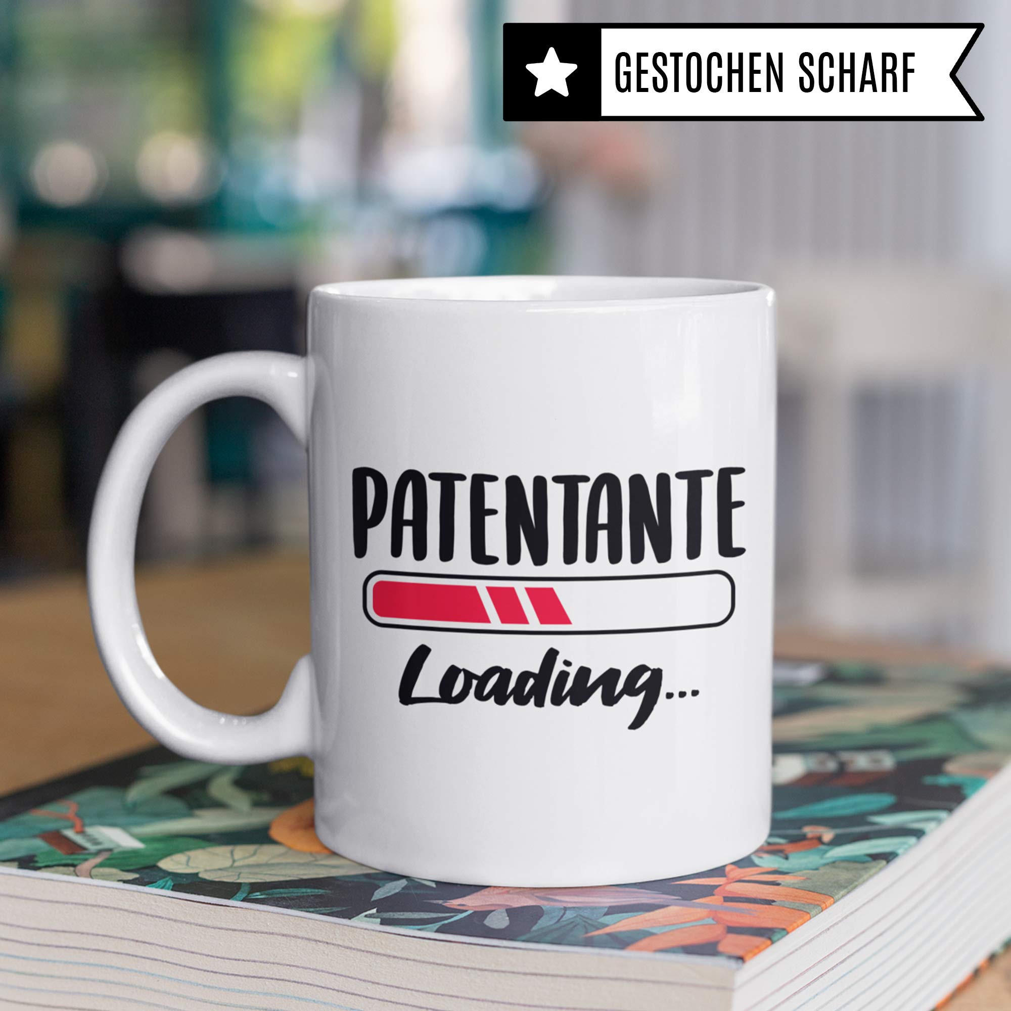 Pagma Druck Tasse Patentante, Geschenk Patentante Patensohn Patentochter Kaffeetasse, Taufpatin Fragen Becher, Patin Taufpatin Patenkind Geschenkidee Kaffeebecher