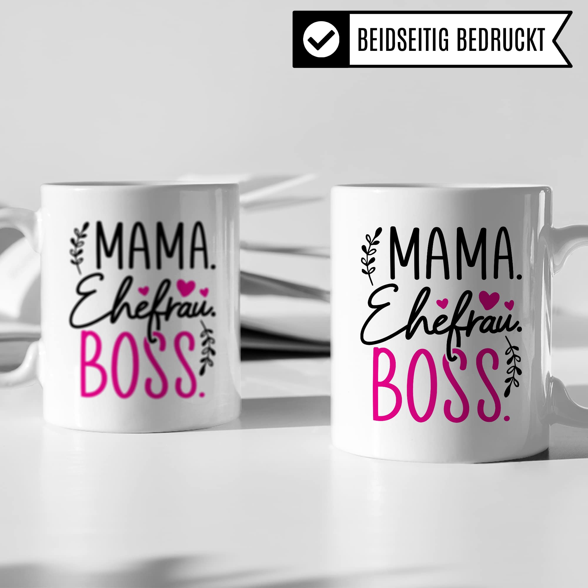 Tasse Mama Geschenk, Mama Ehefrau Boss Geschenkidee Kaffeetasse mit Spruch lustig Kaffee-Becher Mutter Chef Teetasse Muttertag Kaffee-Tasse