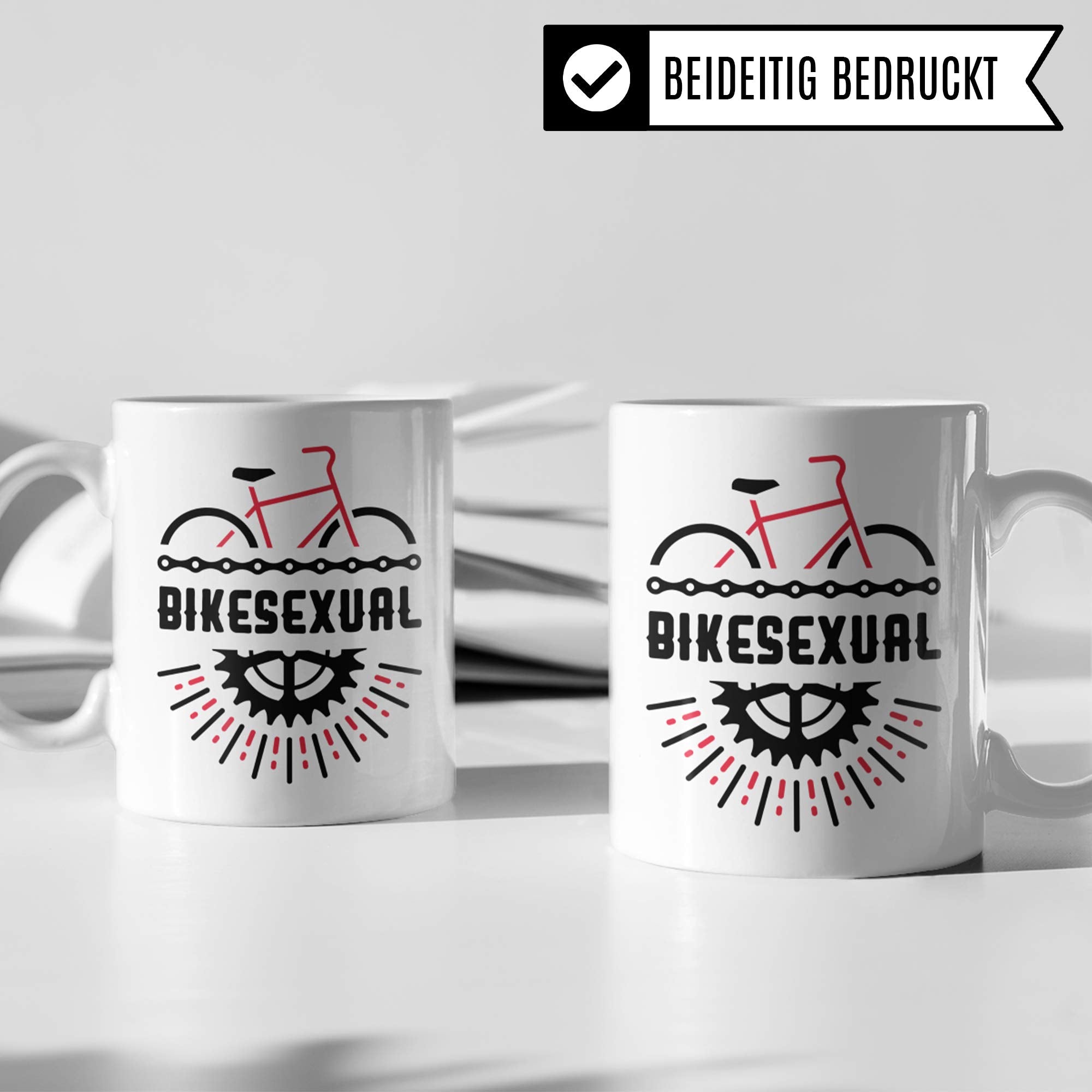 Pagma Druck Fahrrad Tasse, Fahrrad Geschenk, Geschenkidee Fahrradfahrer Fahrräder Rennrad Becher, Kaffeetasse Radfahrer Mountainbike Fahrradmotiv Mountainbiker Radfahren Kaffeebecher