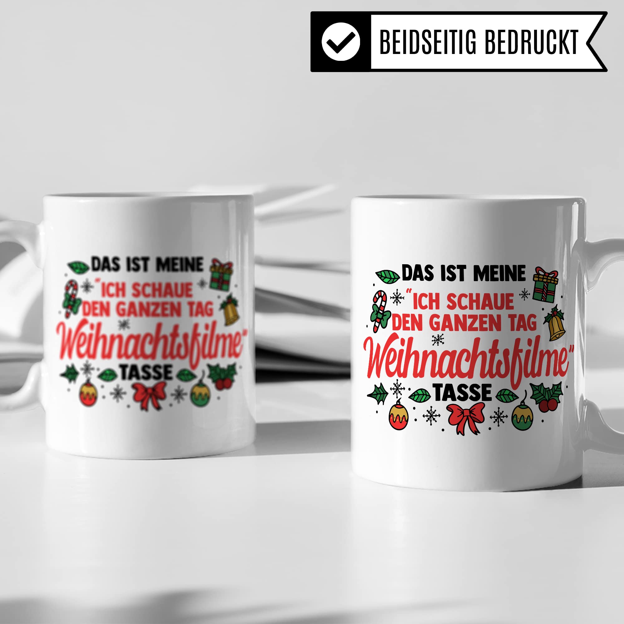 Weihnachten Tasse Weihnachts-Filme Kaffee-Becher Teetasse Christmas Glühweintasse Geschenk Geschenkidee Frohe Weihnachten Winter Kaffeetasse Fest Winter weihnachtlich X-Mas Advent Freundin Kollegin