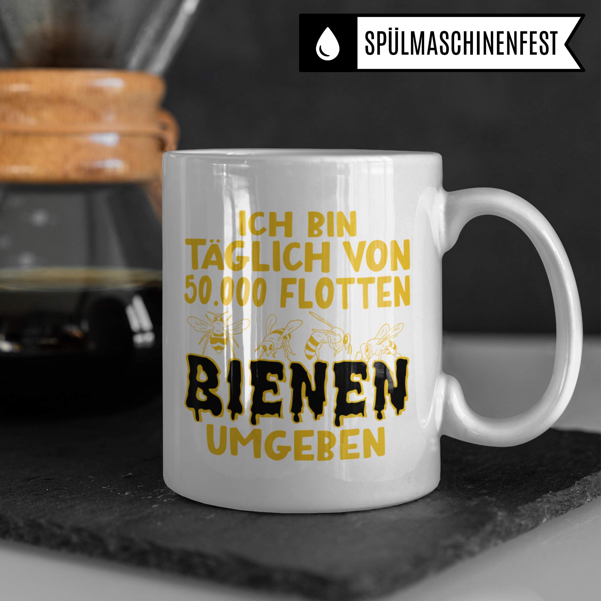 Pagma Druck Tasse Imker, Bienen Geschenk Becher, Imkerei Spruch Honigbiene Kaffeebecher Geschenkidee, Honig Bienenzucht Bienenzüchter Imkern Biene Kaffeetasse lustig