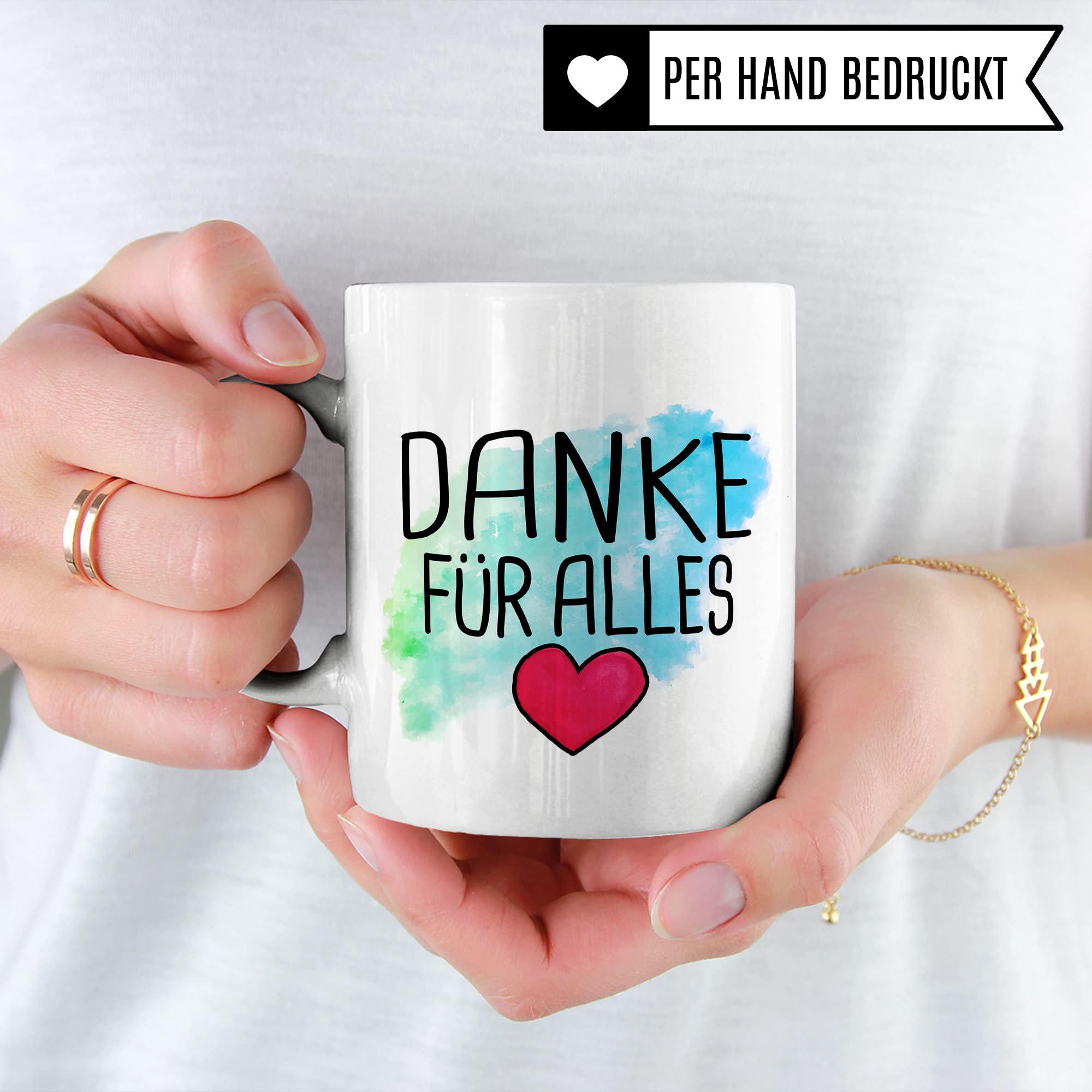 Danke für Alles Geschenk Tasse Dankeschön Wasserfarbe Geschenk Kaffeetasse Dankeschön Kleinigkeit Dankessprüche Mama Frauen Kollegin Teetasse Freundin Kaffee-Becher