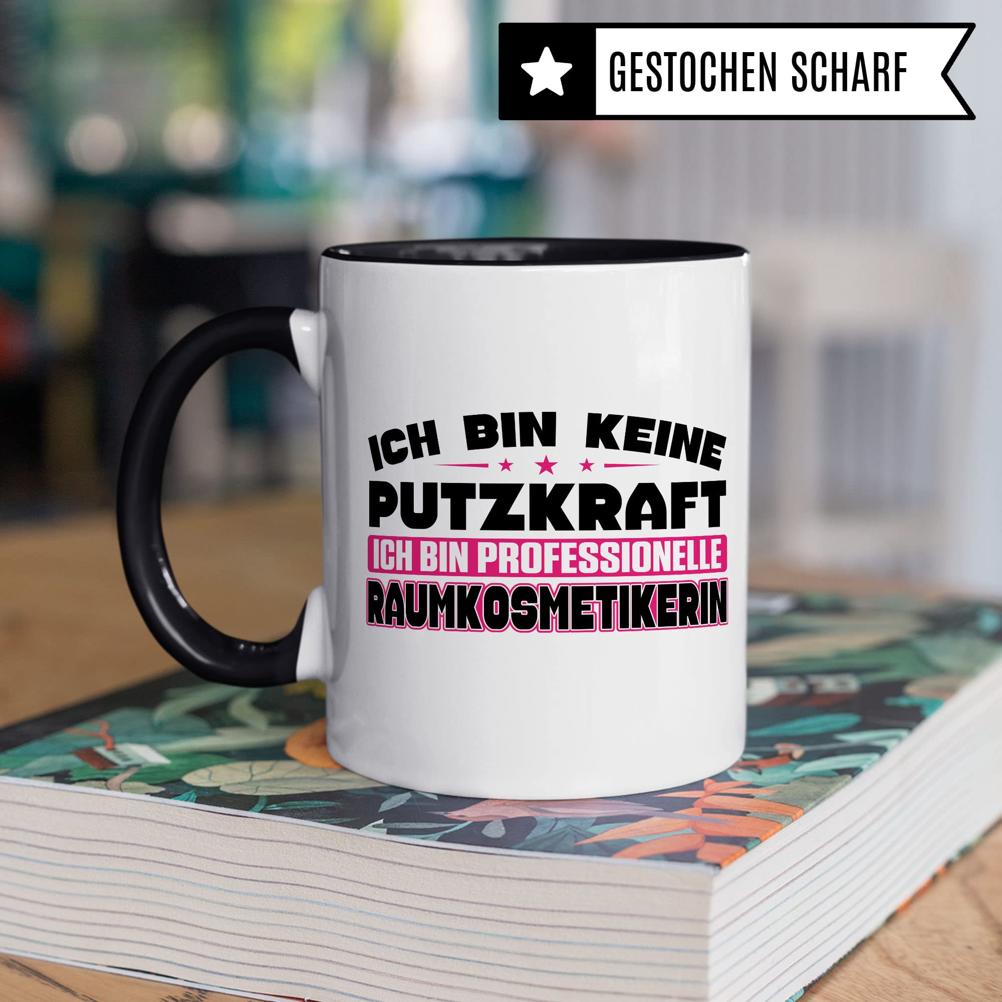 Putzkraft Tasse Geschenkidee Kaffeetasse Humor Witz Geschenk für Putzhilfe Kaffeebecher Putzdienst Becher