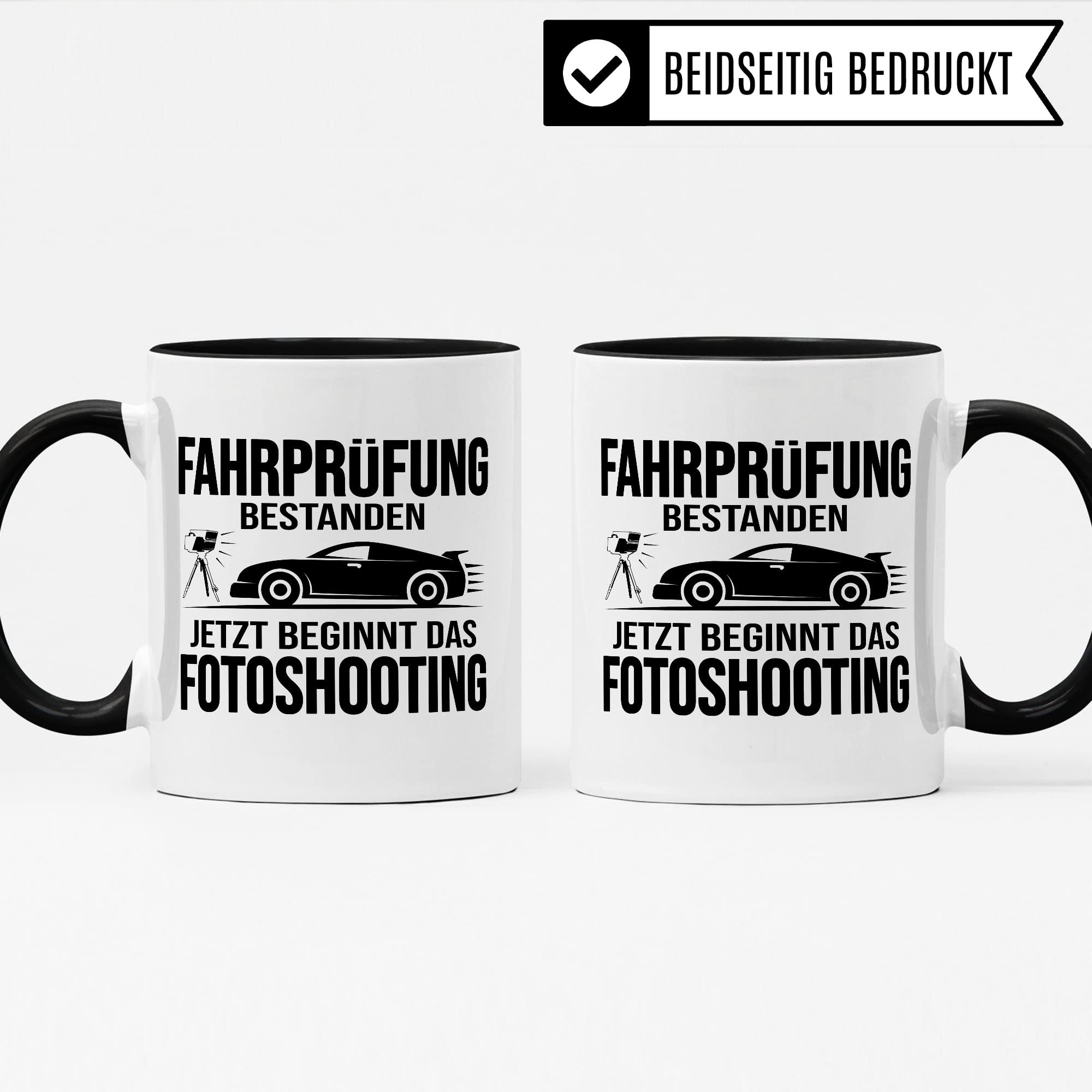 Tasse Führerschein bestanden Geschenk Glückwunsch Führerscheinprüfung Geschenkidee Männer Jungen Deko Kaffeetasse Fahrprüfung lustig Kaffee-Becher