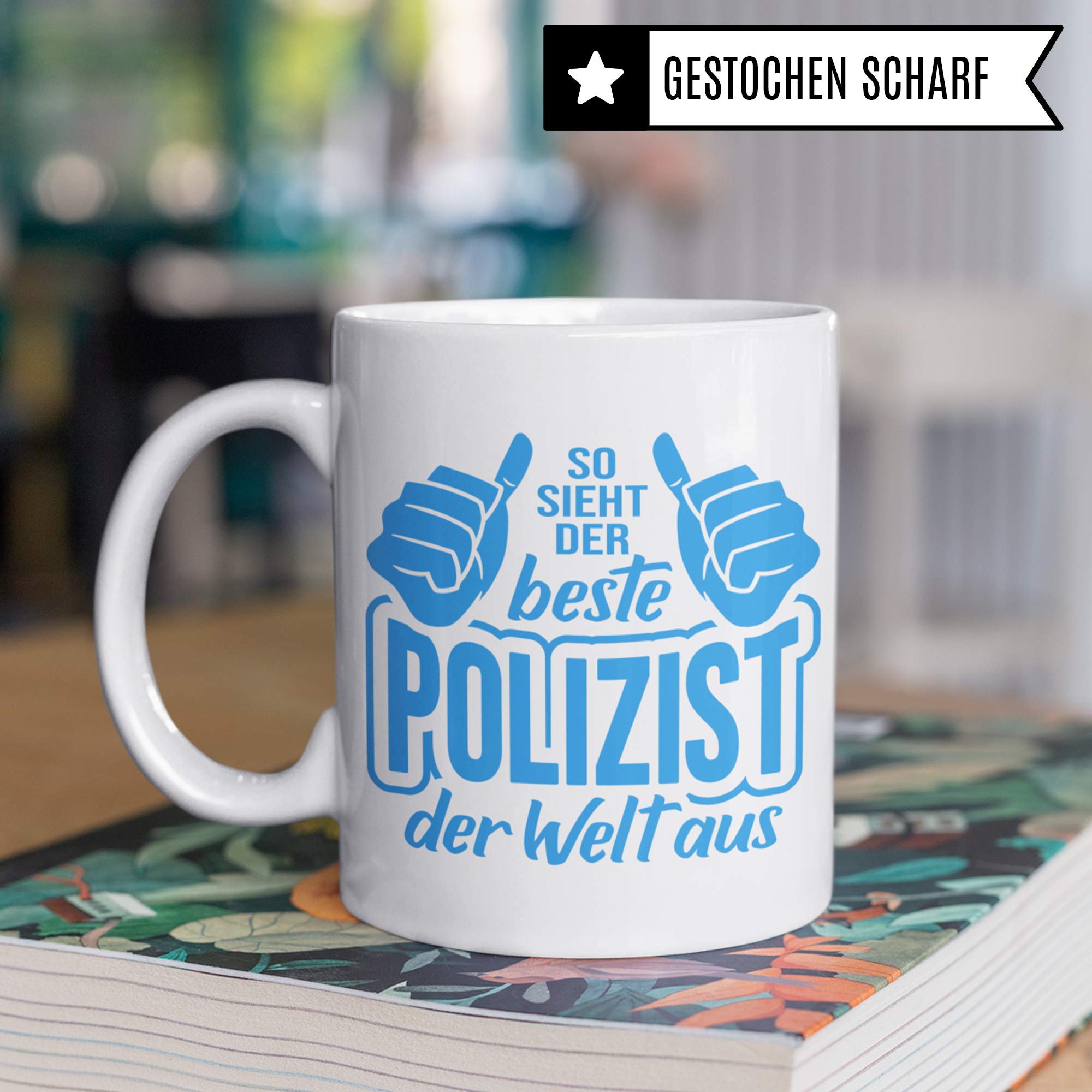 Pagma Druck Polizei Tasse, Polizist Geschenk lustig, Becher Geschenkidee für Polizisten Kaffeetasse, Ausbildung Streifenpolizist Kriminalpolizist Beamter Police Kaffeebecher lustig