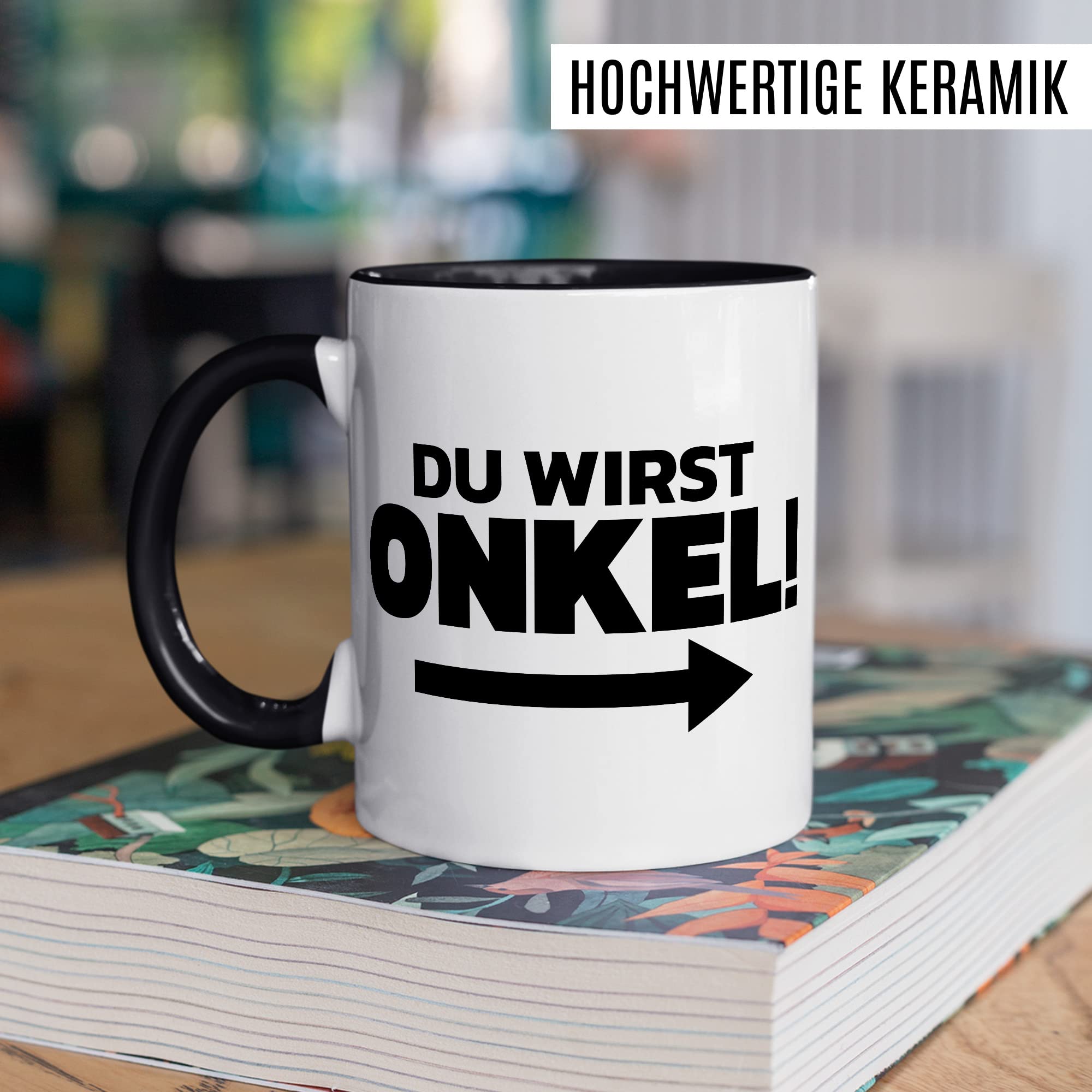 Du wirst Onkel Tasse Geschenk lustig Bruder Kaffeetasse Nichte Kaffee-Becher Neffe Geschenkidee werdender Onkel Definition Motiv Familie Humor Geschwister Patenonkel Pate