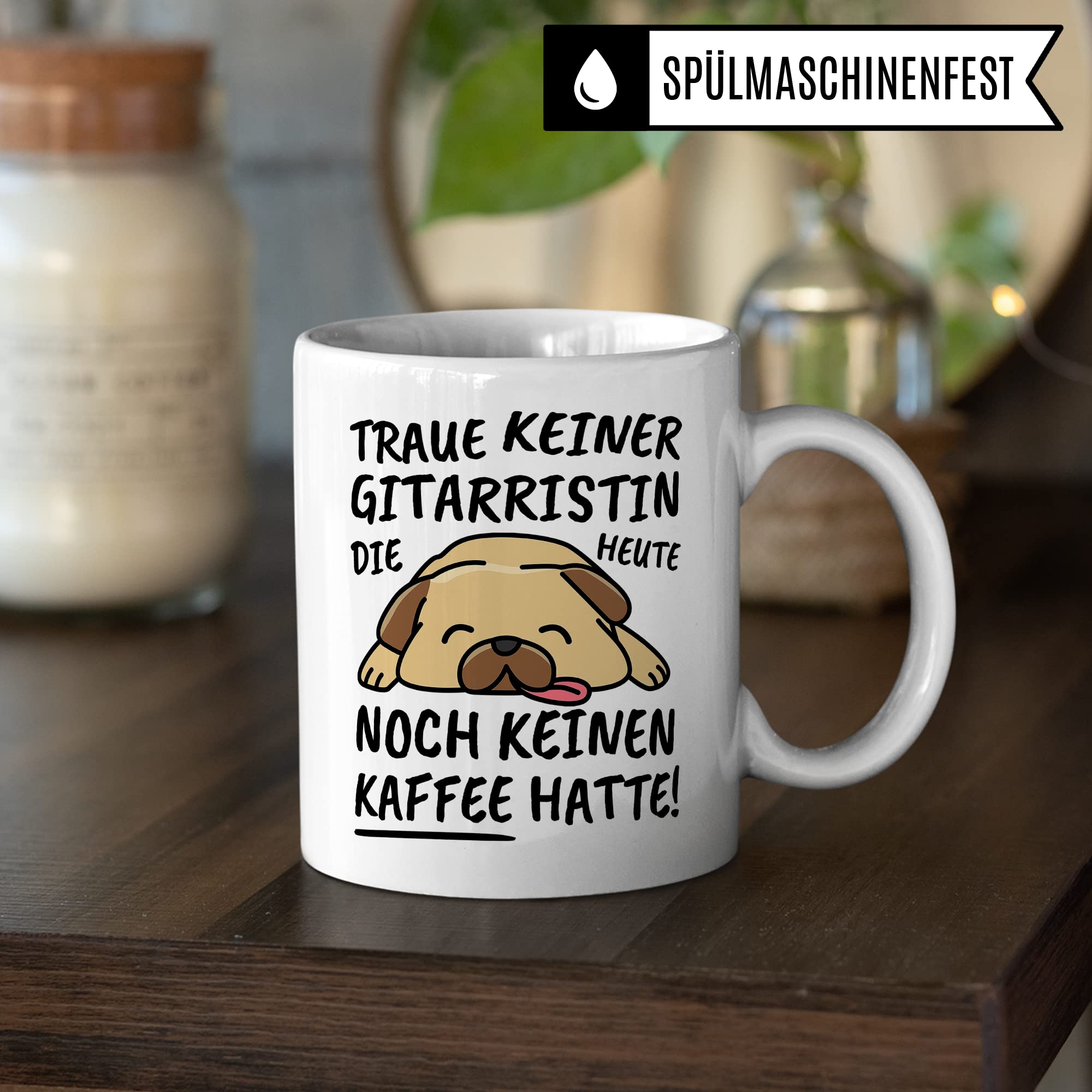 Tasse Gitarristin lustig Gitarristin Geschenk Beruf Spruch Kaffeebecher Gitarristinnen Geschenkidee Gitarre Musik Instrument Gitarrenspielerin Gitarrero Kaffee-Tasse Teetasse Becher