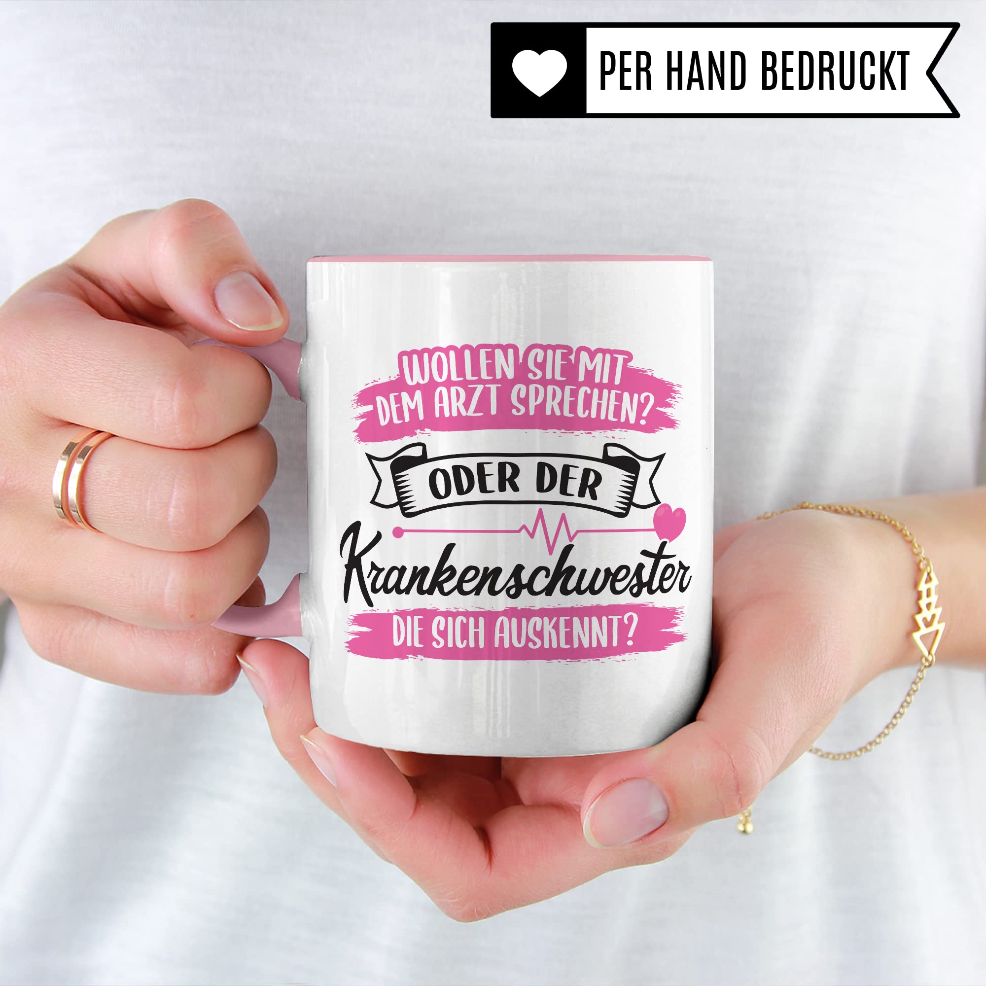 Krankenschwester Tasse - Geschenk für die Krankenschwester die sich auskennt - Krankenschwester Arzthelferin Medizinische Fachangestellte Kaffee-Becher