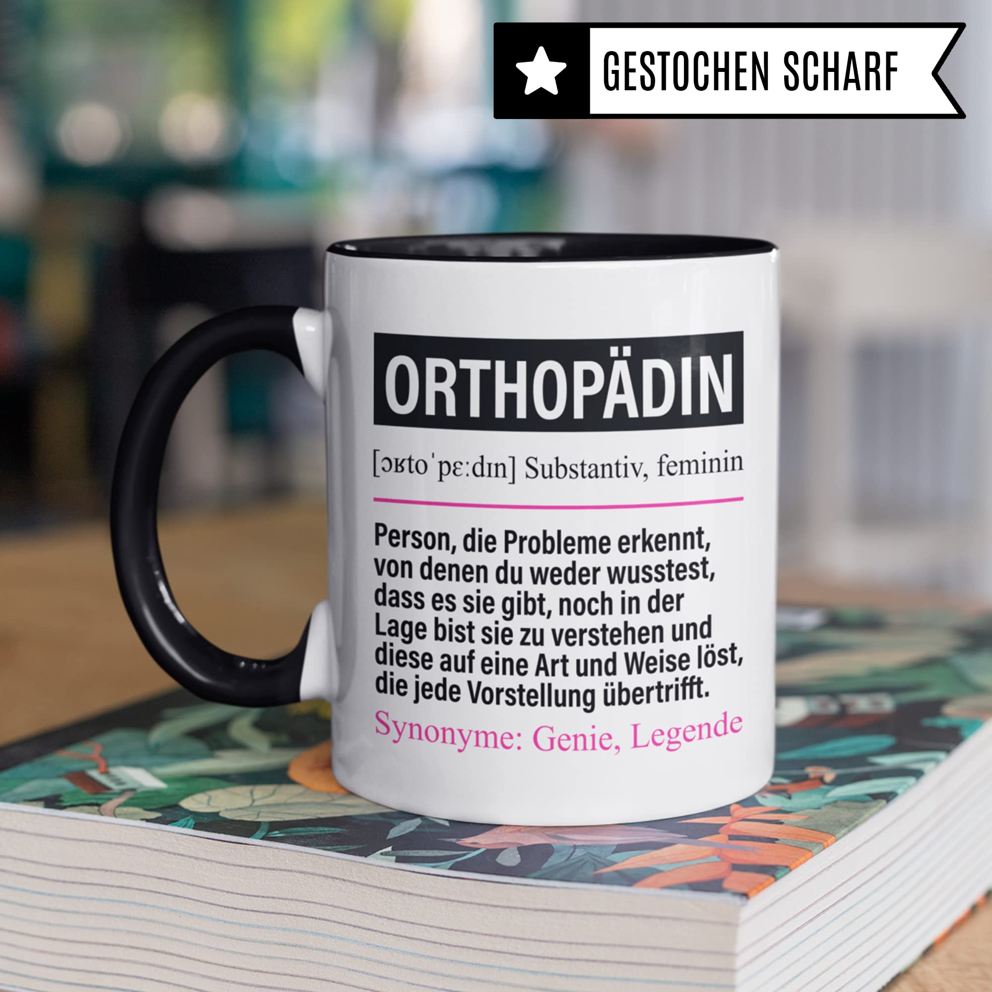 Tasse Orthopädin lustig, Orthopäde Geschenk Beruf, Spruch Kaffeebecher Orthopädinnen Geschenkidee, Beruf Orthopädie Kaffee-Tasse Teetasse Becher