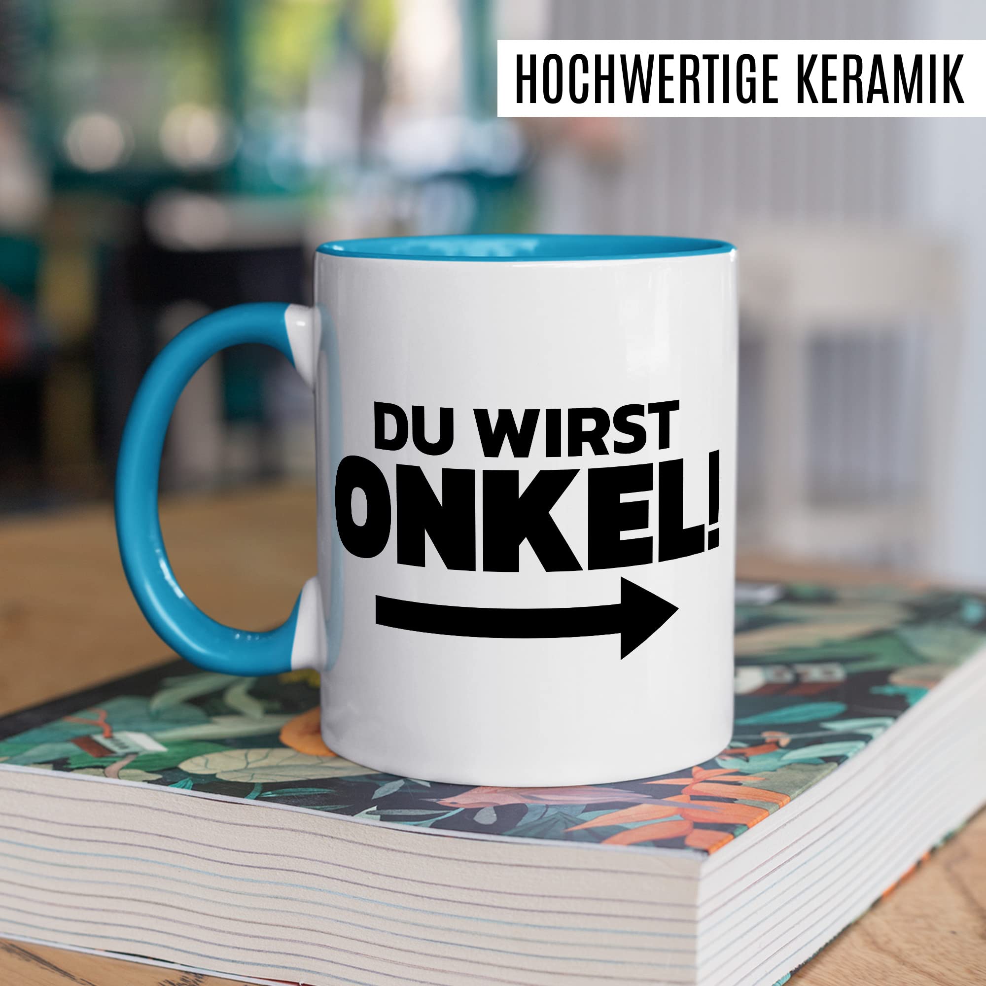 Du wirst Onkel Tasse Geschenk lustig Bruder Kaffeetasse Nichte Kaffee-Becher Neffe Geschenkidee werdender Onkel Definition Motiv Familie Humor Geschwister Patenonkel Pate