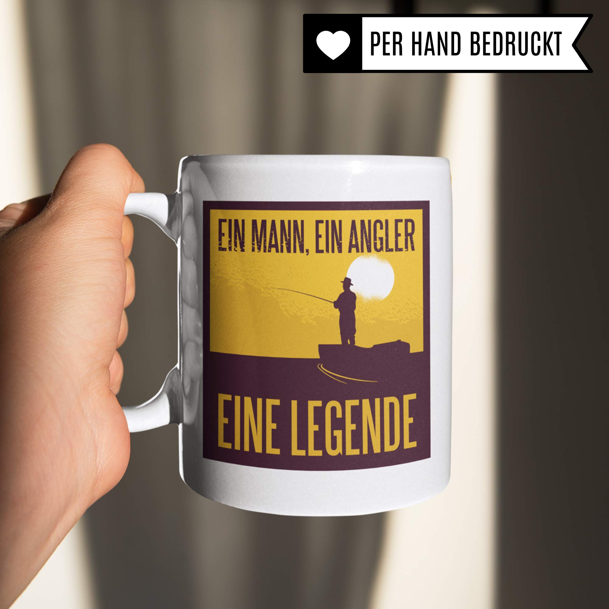 Pagma Druck Tasse Angel, lustige Geschenke für Angler, Angeln Becher Fischen Fisch Angelrute Männer Kaffeebecher, Kaffeetasse Geschenke für Fischer, Kaffeebecher Spruch