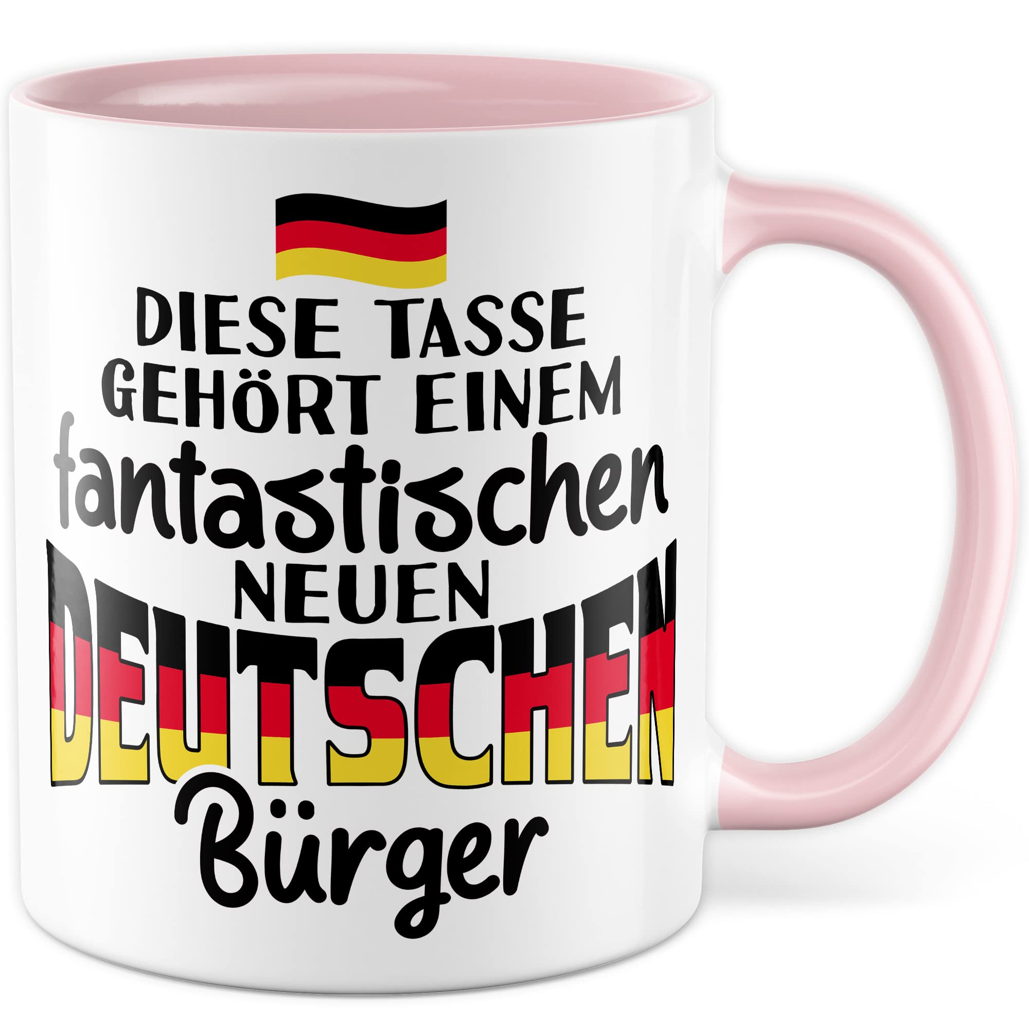 Einbürgerung Tasse Geschenk, Diese Tasse gehört einem fantastischen neuen Bürger Geschenkidee Kaffeetasse mit Spruch herzlich Kaffee-Becher Neu Deutschland Einwanderung Willkommensgeschenk