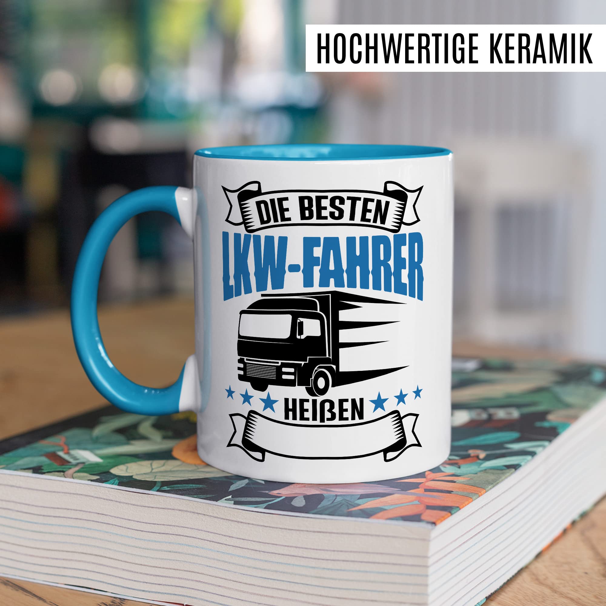 LKW Tasse personalisierbar Lkw Fahrer Kaffeetasse anpassbar Kaffee-Becher mit Wunsch Name lustig Geschenkidee persönlich Fernfahrer Geschenk Lastwagen Spediteur Custom Tasse mit Spruch