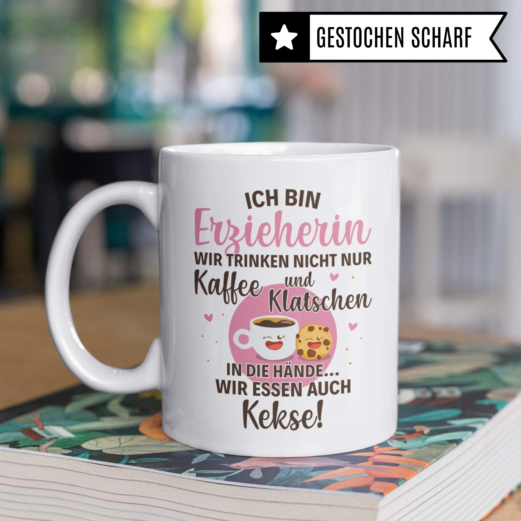 Pagma Druck Erzieherin Tasse, Abschiedsgeschenk Kindergarten, Erzieherin Geschenk Becher, Kaffeetasse Kindergarten Abschied Geschenkidee Kita Dankeschön für Kindergärtnerin Tagesmutter