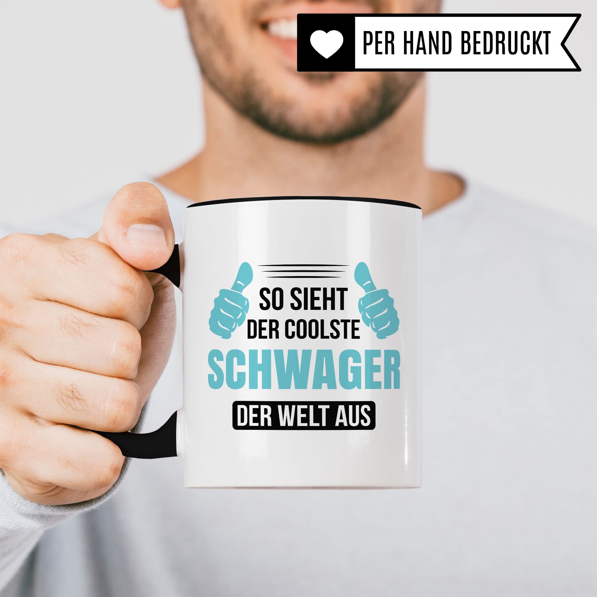 Schwager Tasse Geschenkidee Familie Kaffeetasse Geschenk für Schwäher Kaffeebecher Schwäger Becher