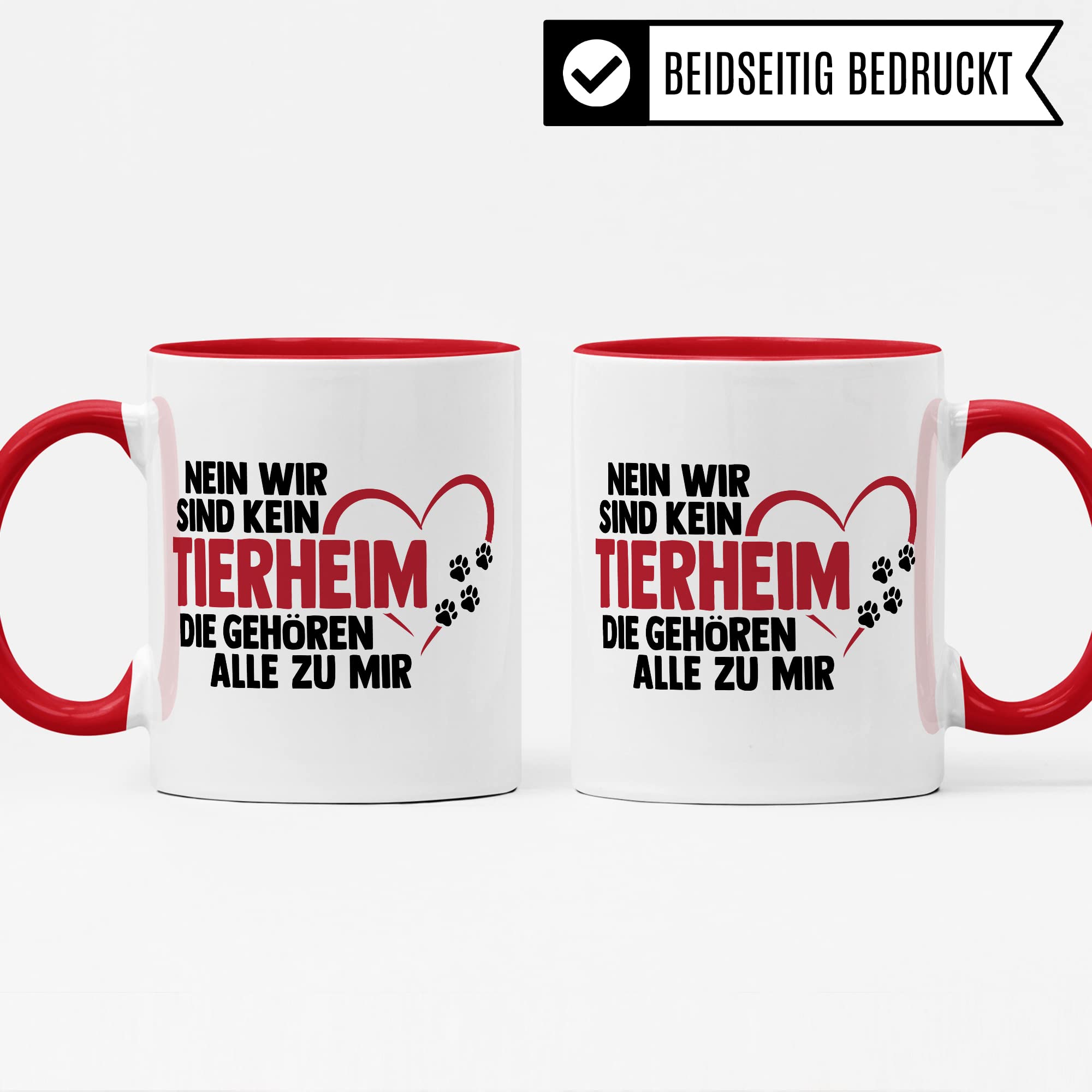 Hunde Tasse lustig Hundebesitzer Kaffee-Becher Kaffeetasse Tierheim Spruch Humor Witz Geschenk-Idee Haustier Teetasse Die gehören alle zu mir Hund