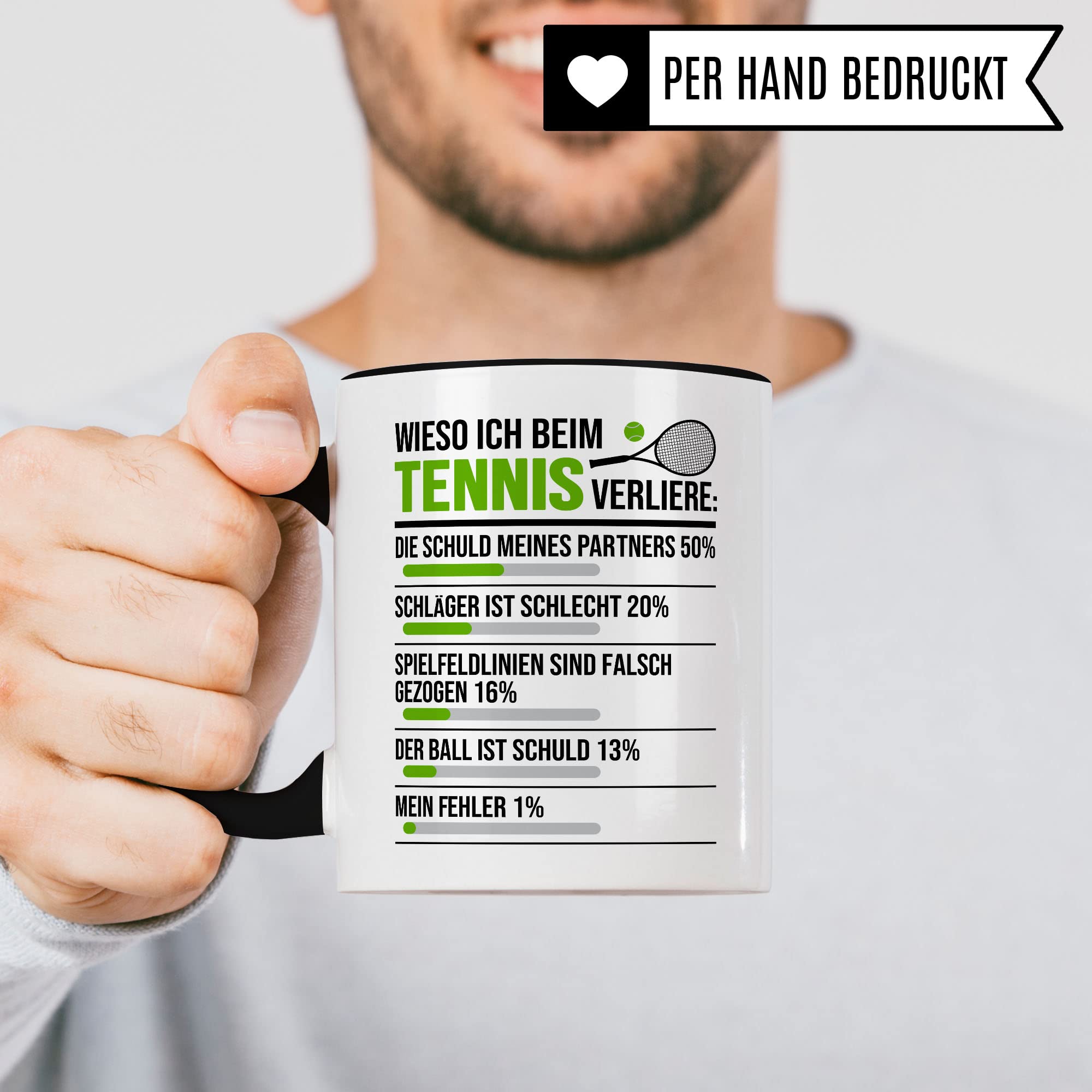 Tennis Tasse, Wieso Ich beim Tennis verliere Tennis-Spruch, Geschenk Tennisspieler Tennis-Spielerin, Tennisprofi Tennisliebhaber, Geschenkidee Kaffeetasse Kollegen Spielpartner