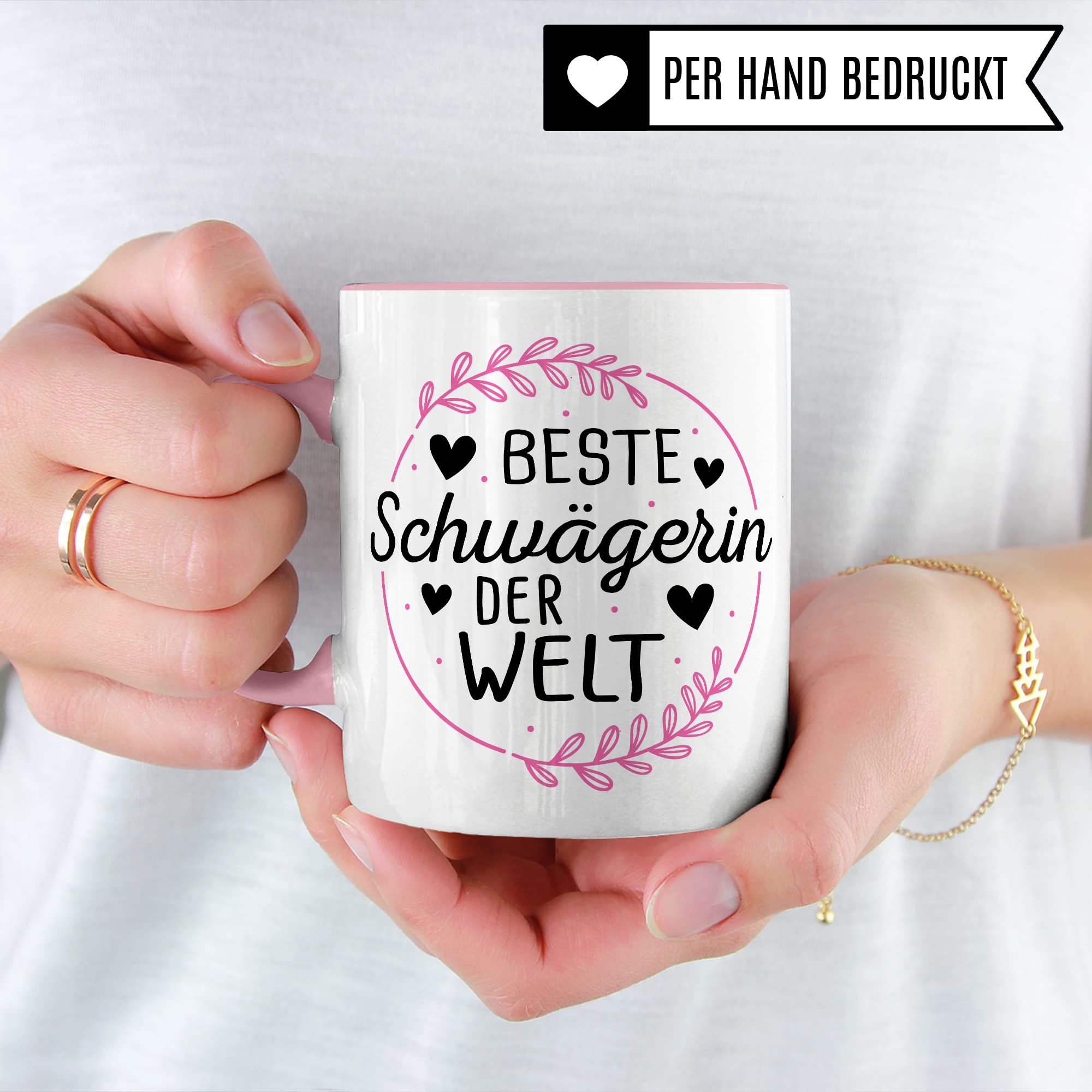 Tasse Schwägerin Geschenk, Beste Schwägerin der Welt Geschenkidee Schwägerin Geschenkidee Kaffee-Becher Teetasse Kaffeetasse mit Spruch lustig Familie