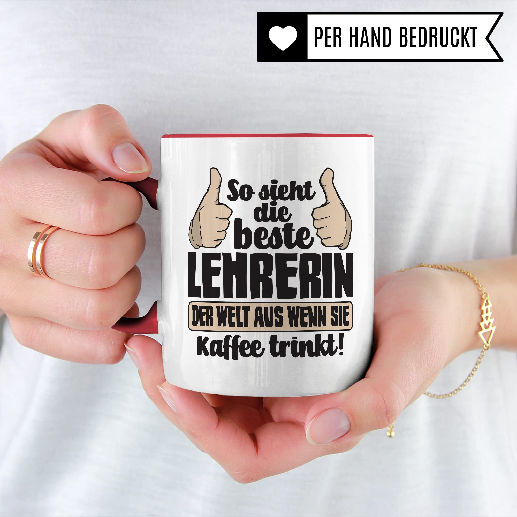 Tasse Lehrerin mit Spruch lustig Kaffeetasse Geschenkidee für Lehrerinnen Geschenk Grundschullehrerin Tasse Abschied Lehrerin Abschiedsgeschenk Gymnasium Kaffee-Becher