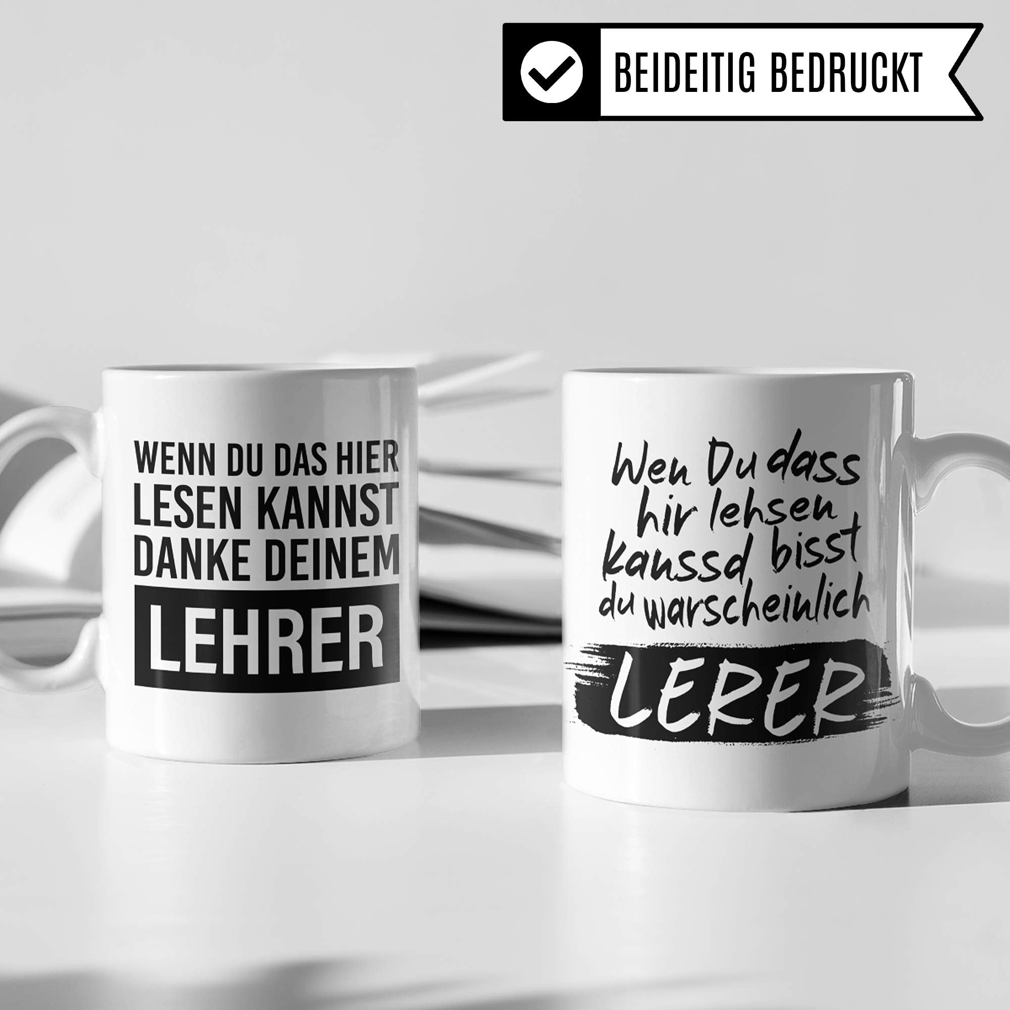 Pagma Druck Lehrer Tasse lustig, Geschenk für Lehrer, Deutsch Lehrer Tasse Geschenk, Grundschule Gymnasium Mittelschule Realschule Becher, Deutschlehrer Kaffeetasse Witz, Lehrerin Tasse