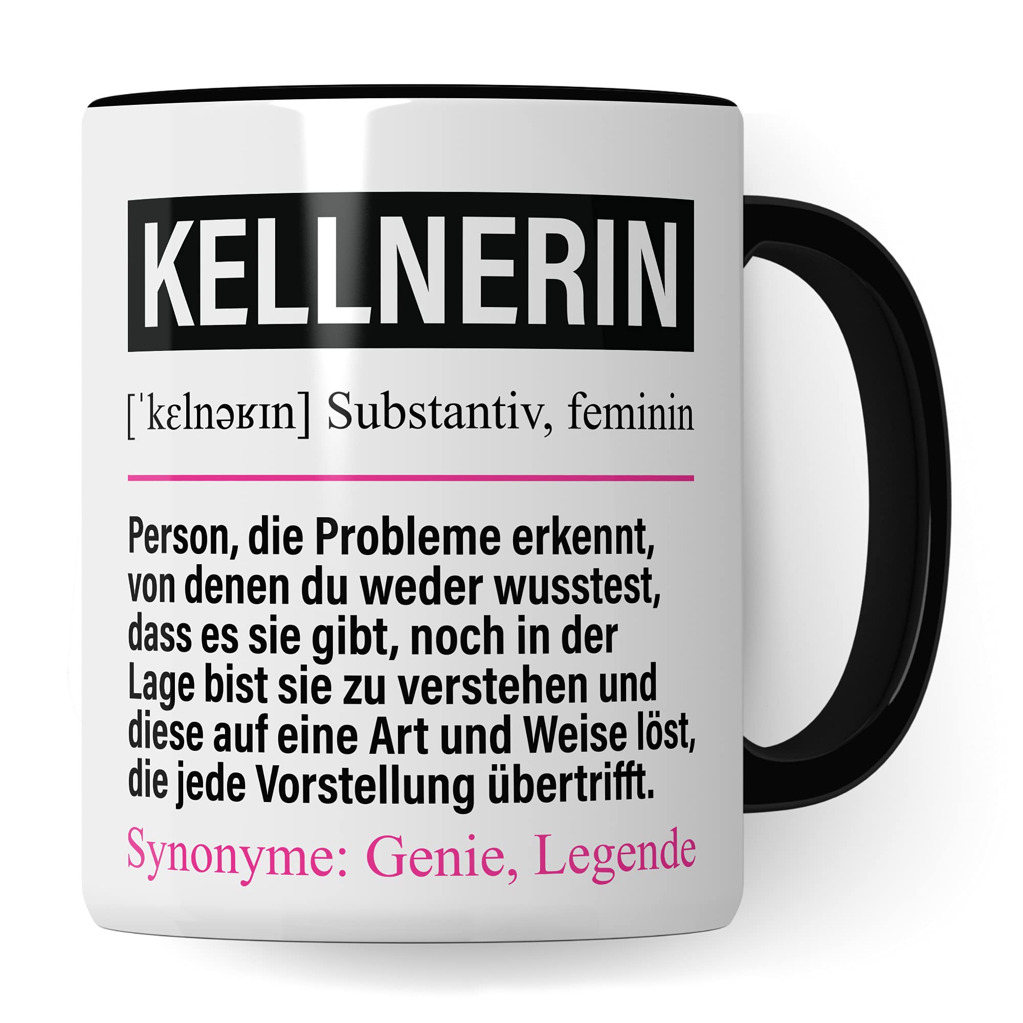 Kellnerin Tasse lustig, Kellnerin Geschenk Beruf, Spruch Geschenkidee, Kaffeetasse Beruf Kaffeebecher Teetasse Becher