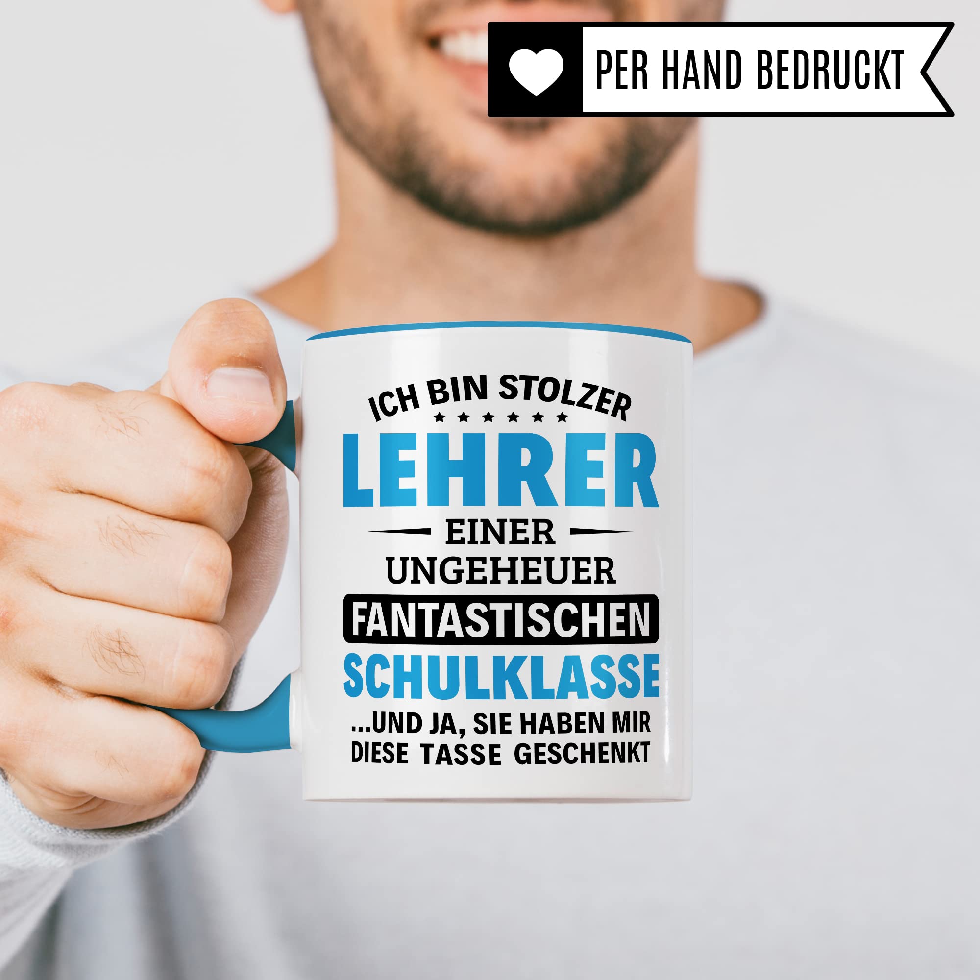 Lehrer Tasse Geschenkidee, Dankeschön Geschenk Schule Kaffeebecher mit Spruch lustig, Kaffeetasse Humor Witz Schul-Klasse Schüler Becher