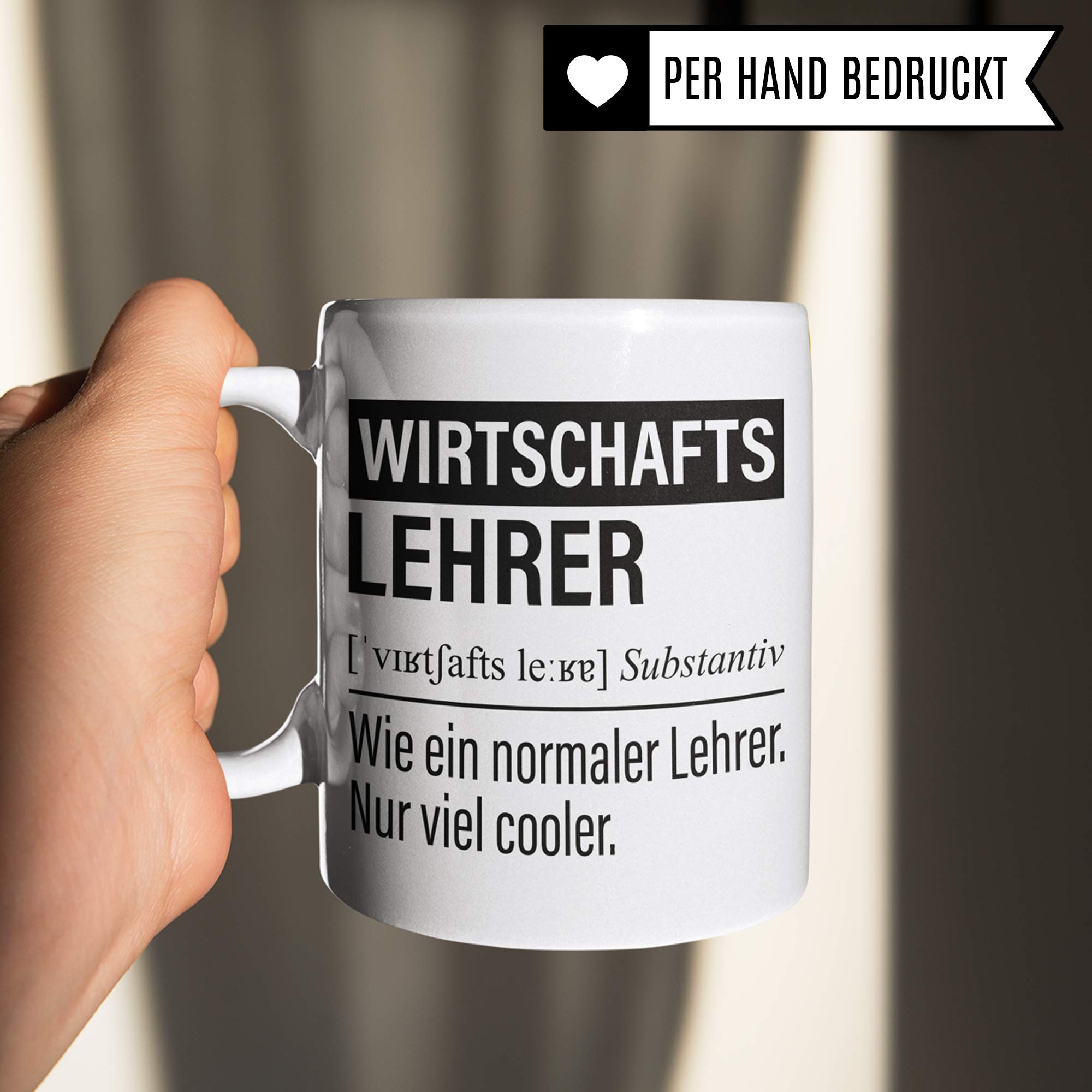 Wirtschaftslehrer Tasse, Geschenk für Wirtschaft Lehrer, Kaffeetasse Geschenkidee Lehrer, Kaffeebecher Lehramt Schule Wirtschaft Unterricht Witz