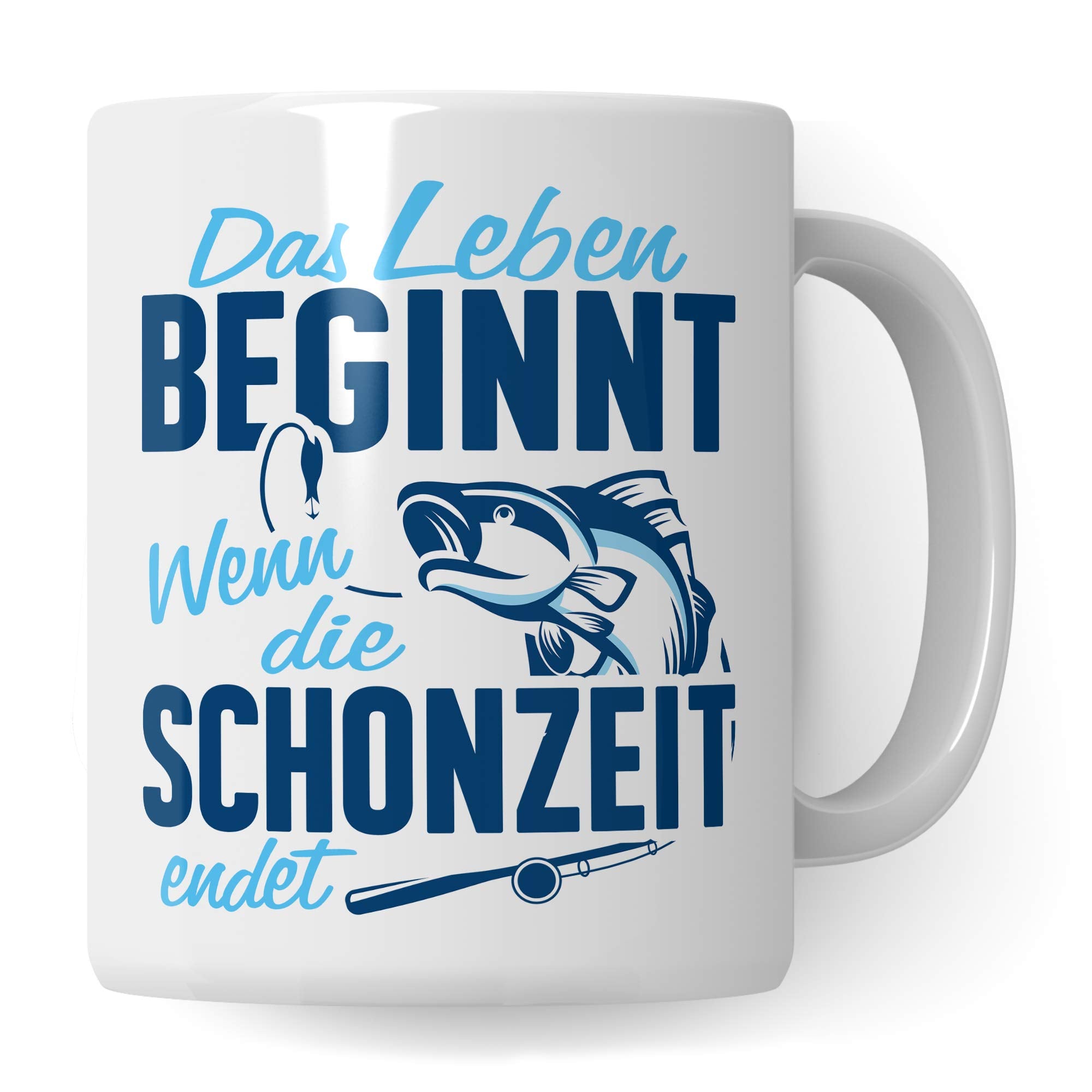 Tasse Angler Geschenk, Angeln Spruch Becher Geschenkidee, Kaffeetasse Fischer Fisch Angel Angelrute Kaffeebecher