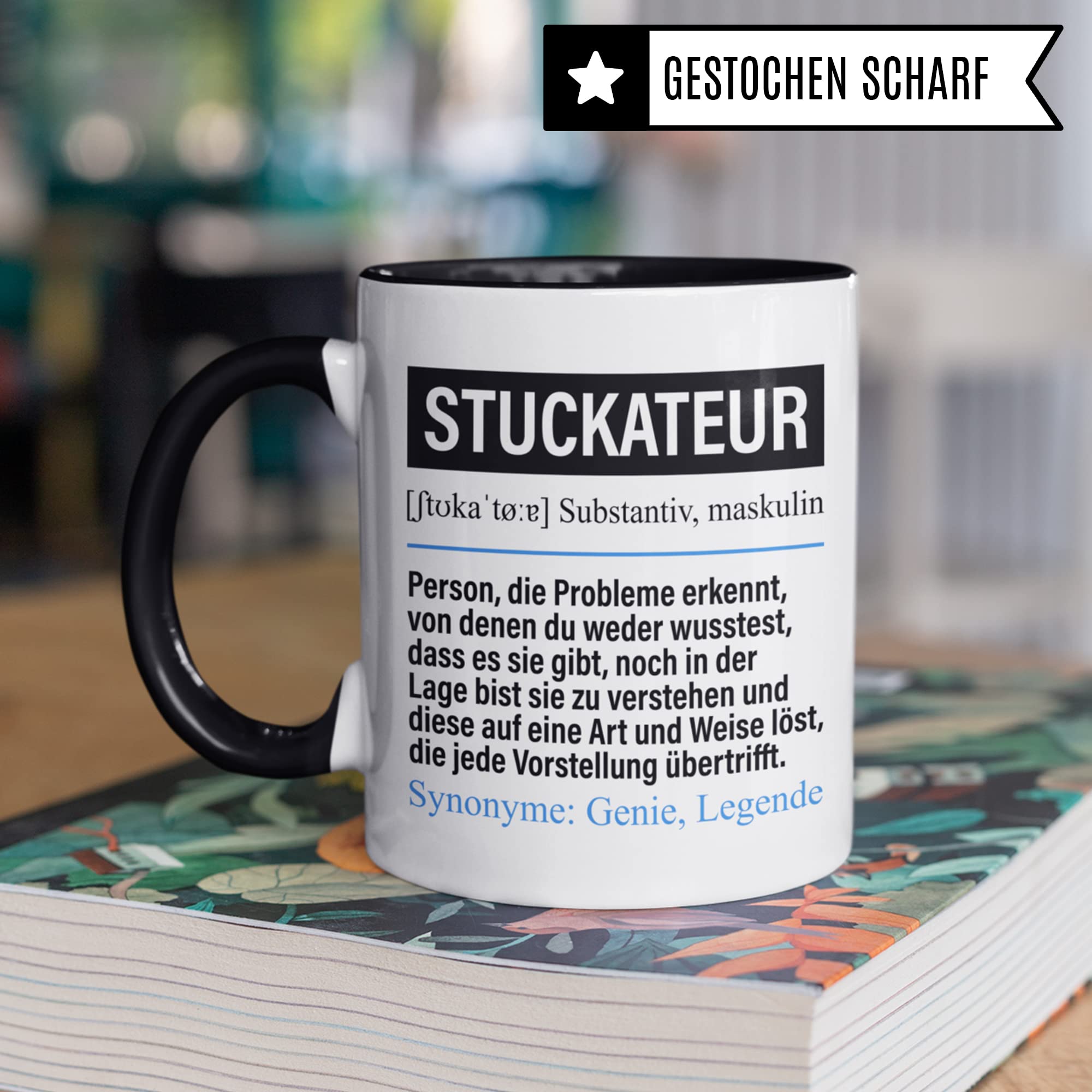 Tasse Stuckateur lustig, Stuckateur Geschenk Beruf, Spruch Kaffeebecher Stuckateurmeister Geschenkidee, Beruf Stuck Kaffee-Tasse Teetasse Becher