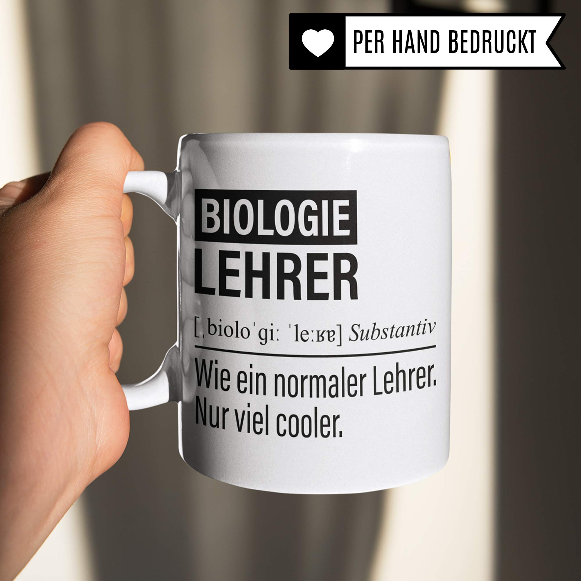 Biologie Lehrer Tasse, Geschenk für Biologielehrer, Kaffeetasse Geschenkidee Bio Lehrer, Kaffeebecher Lehramt Schule Biologie Unterricht Witz