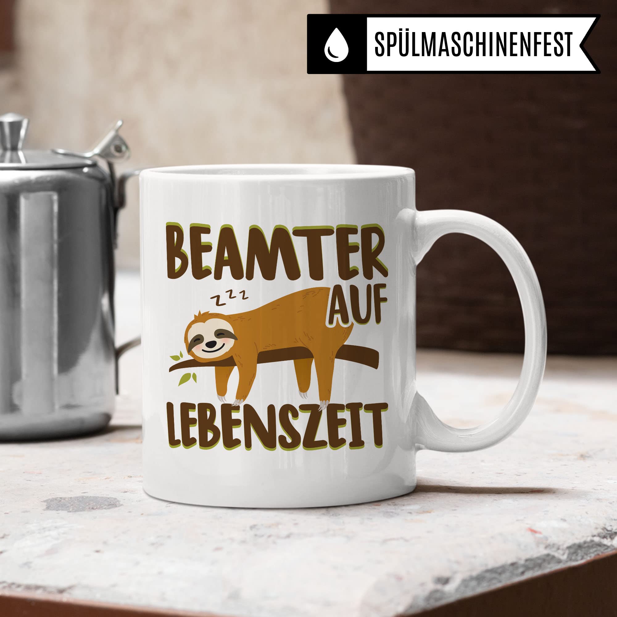 Tasse Beamter auf Lebenszeit Geschenk Beamtin Beamte Geschenke Spruch öffentlicher Dienst Beruf Geschenkidee Polizei Verbeamtung Feuerwehr Kaffeetasse Beamtentum Kaffee-Becher