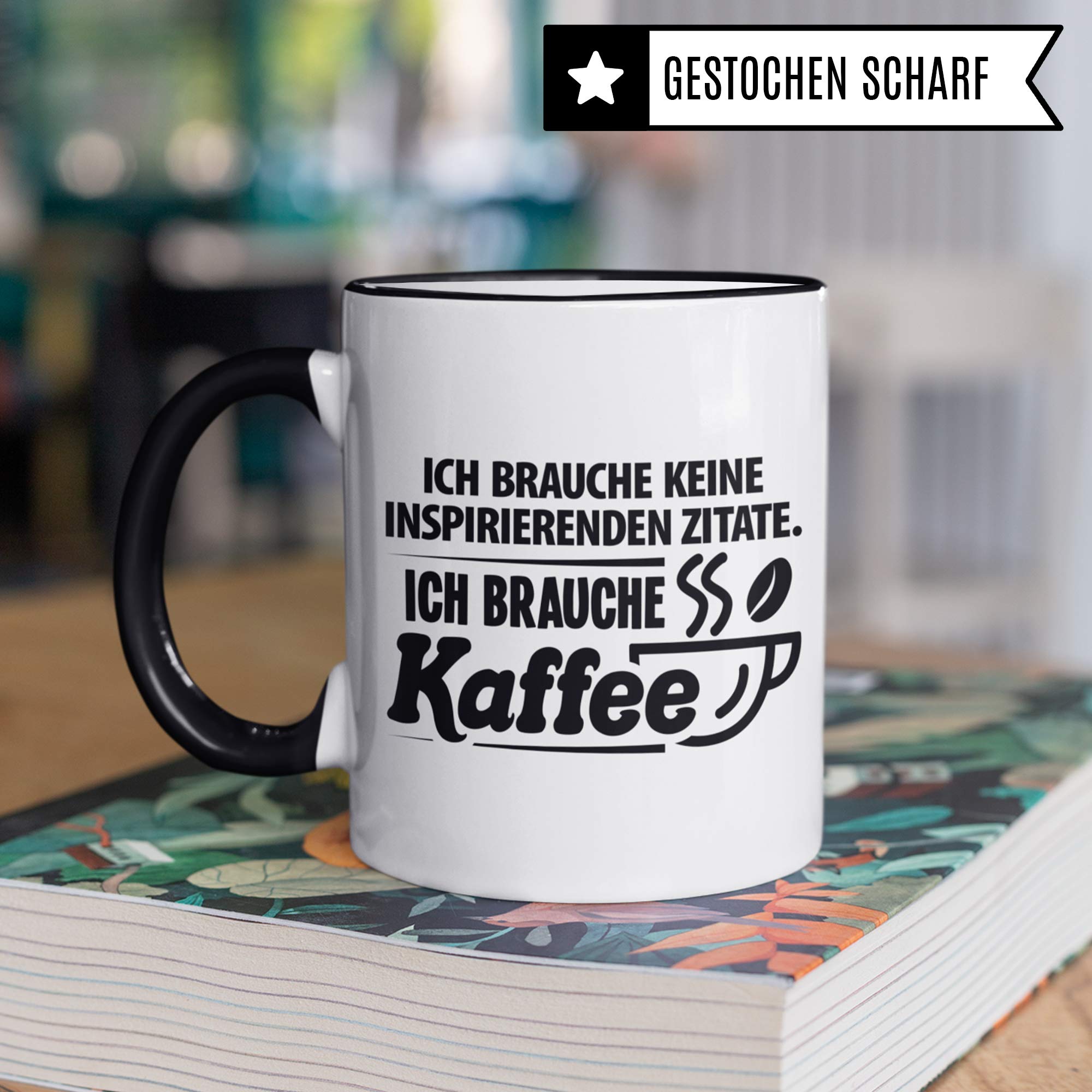 Kaffee Geschenk, Tasse mit Spruch Kaffee, Kaffeetasse Spruch lustig Geschenkidee, Morgenmuffel Koffein Büro lustig, Arbeit Kaffeeliebhaber Kaffeetrinker Kaffeebecher