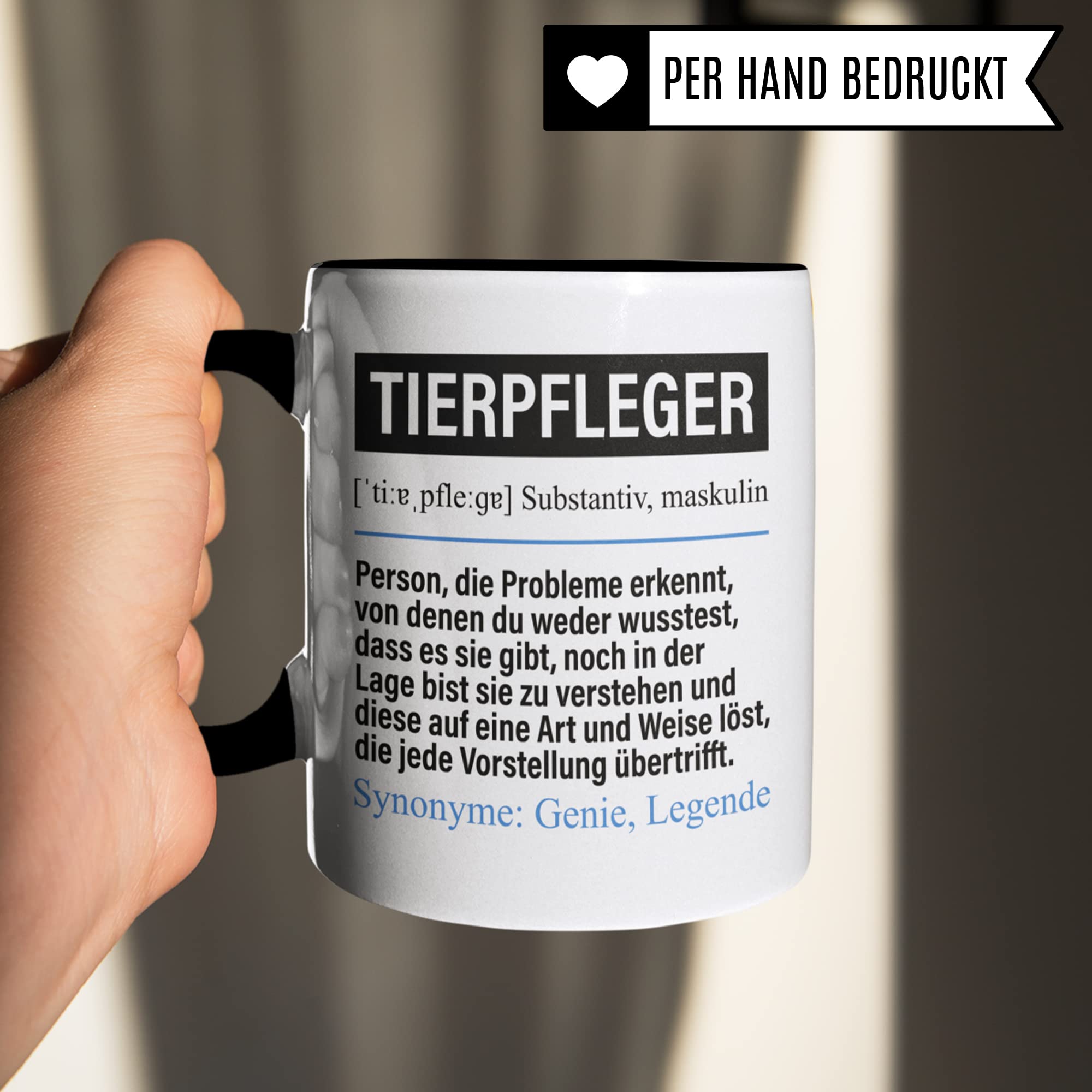 Tasse Tierpfleger lustig, Tierpfleger Geschenk Beruf, Spruch Kaffeebecher Tier Pfleger Geschenkidee, Beruf Tierpflege Kaffee-Tasse Teetasse Becher